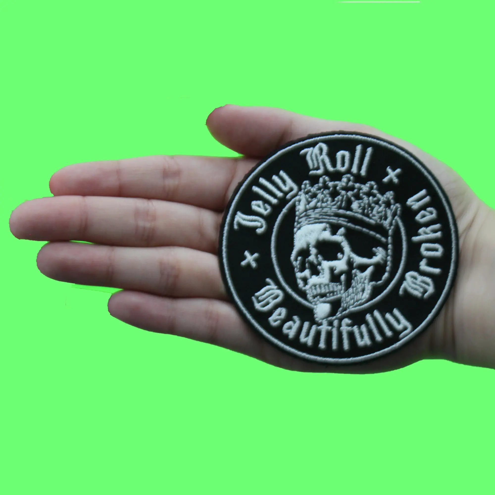 Jelly Roll Artist Patch Skull Seal Album Embroidered Iron On - Image 2