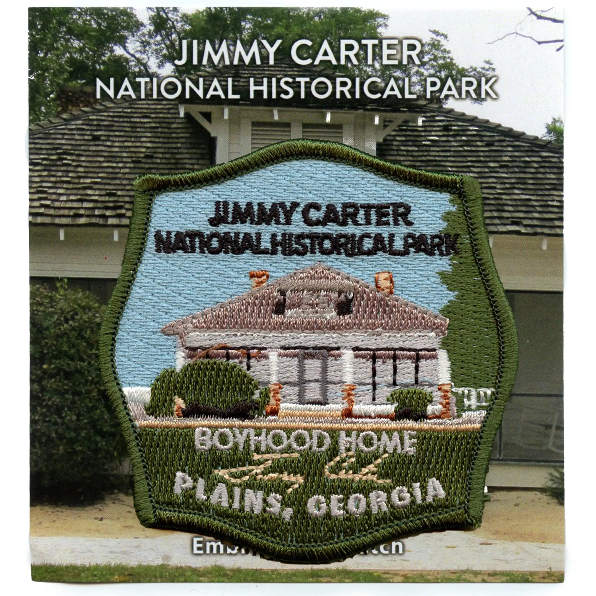 President Jimmy Carter National Historic Site Patch Travel Plains Georgia Embroidered Iron On - Image 2