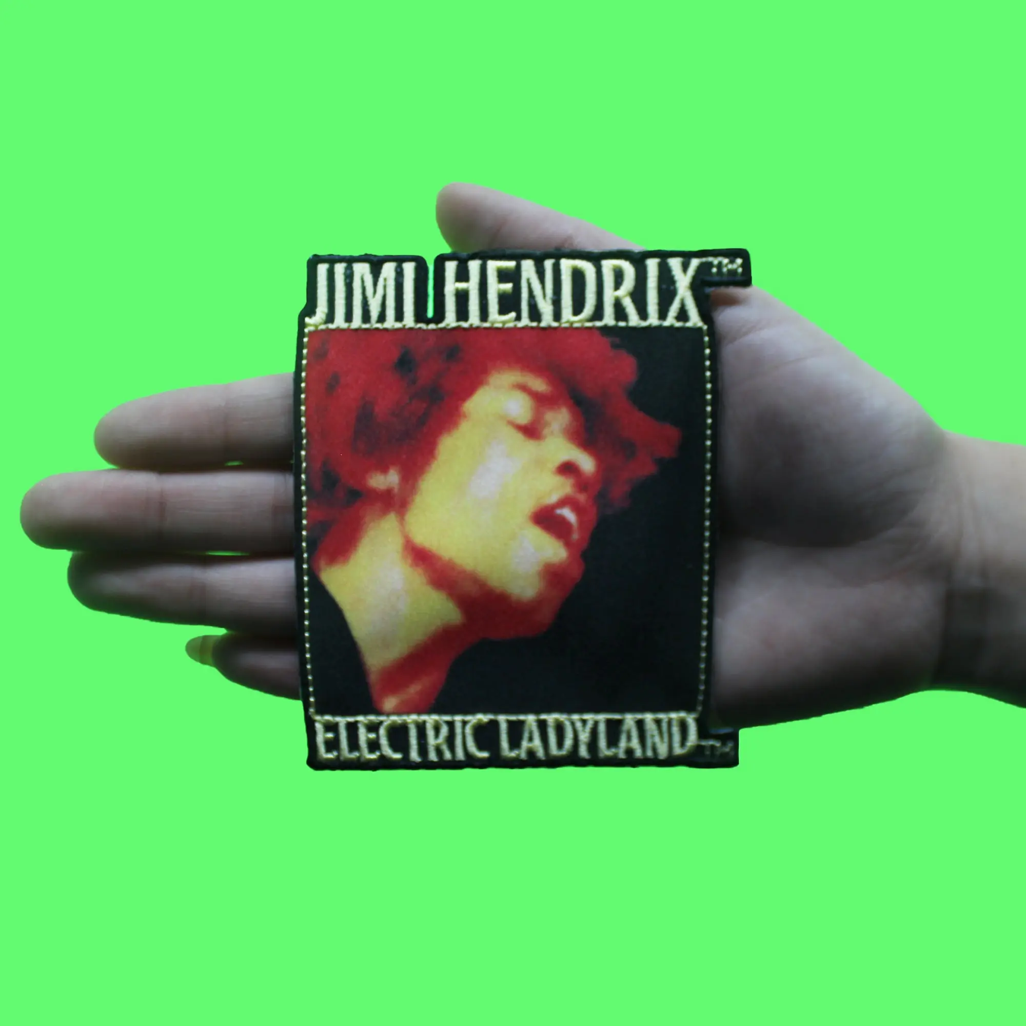 Jimi Hendrix Face Patch Electric LadyLand Music Sublimated Embroidered Iron On - Image 2