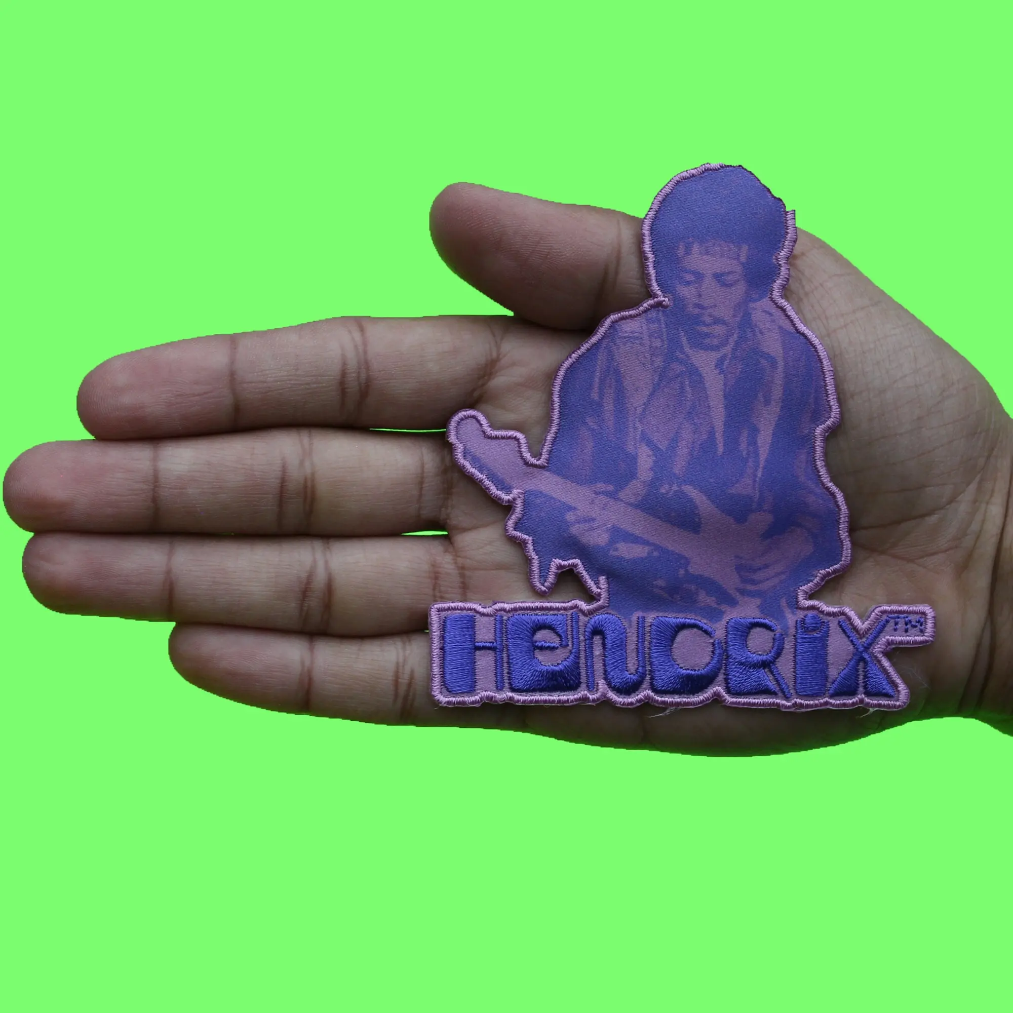 Jimi Hendrix Rock Patch Purple Hendrix Guitar Solo Sublimated Embroidered Iron On - Image 2