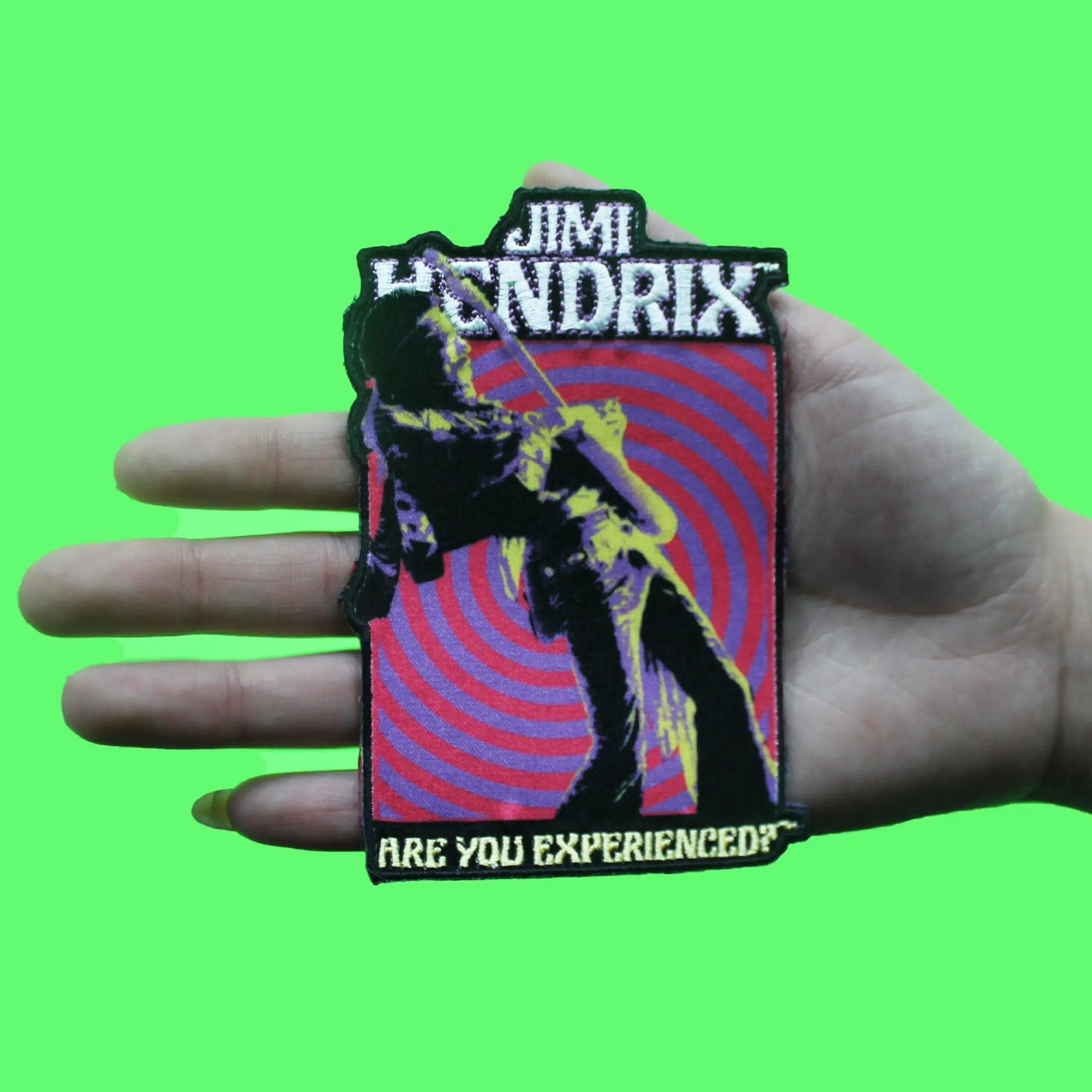 Jimi Hendrix Swirl Patch Are You Experienced Sublimated Embroidered Iron On - Image 2
