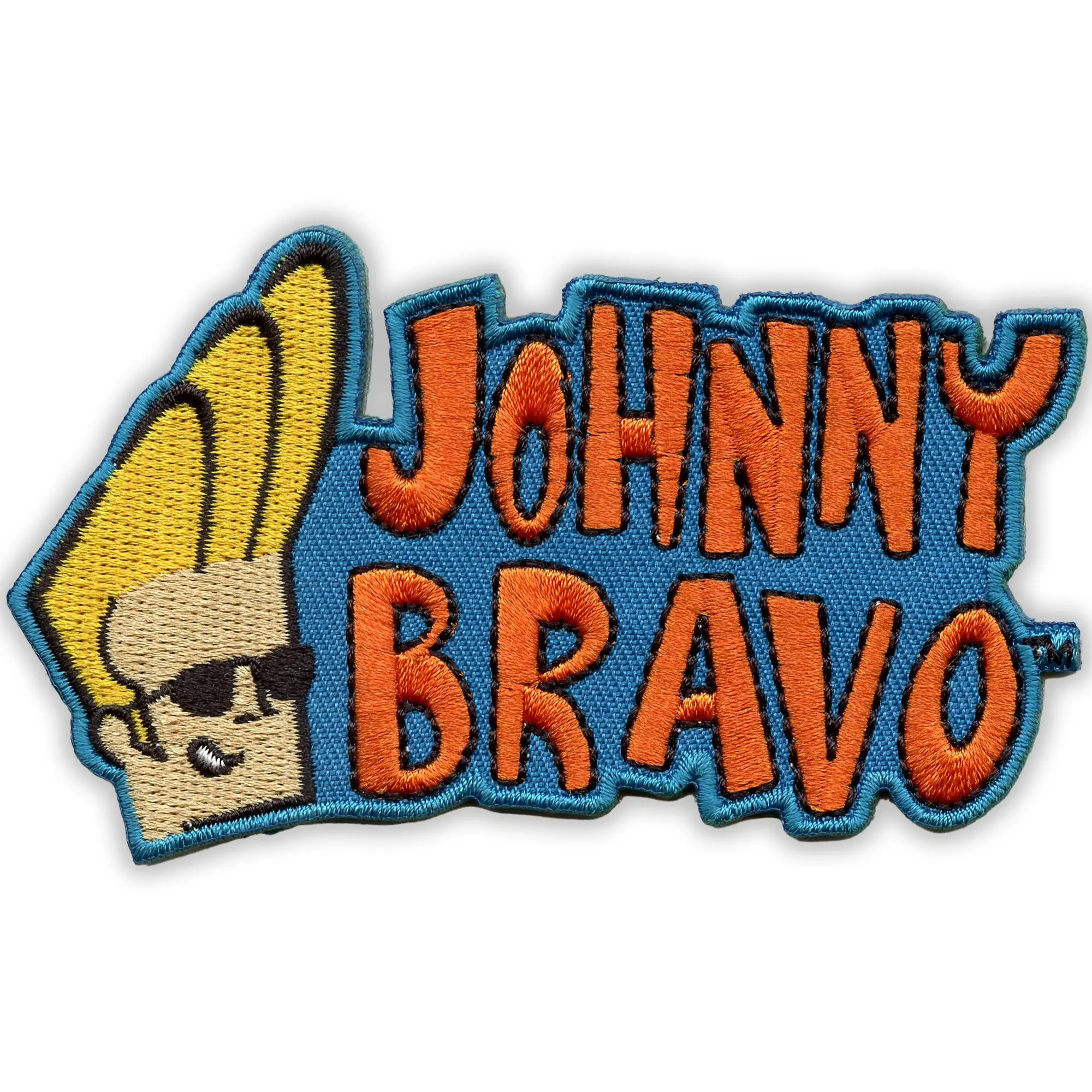 Johnny Bravo Logo Patch Cartoon Network Animation Embroidered Iron On
