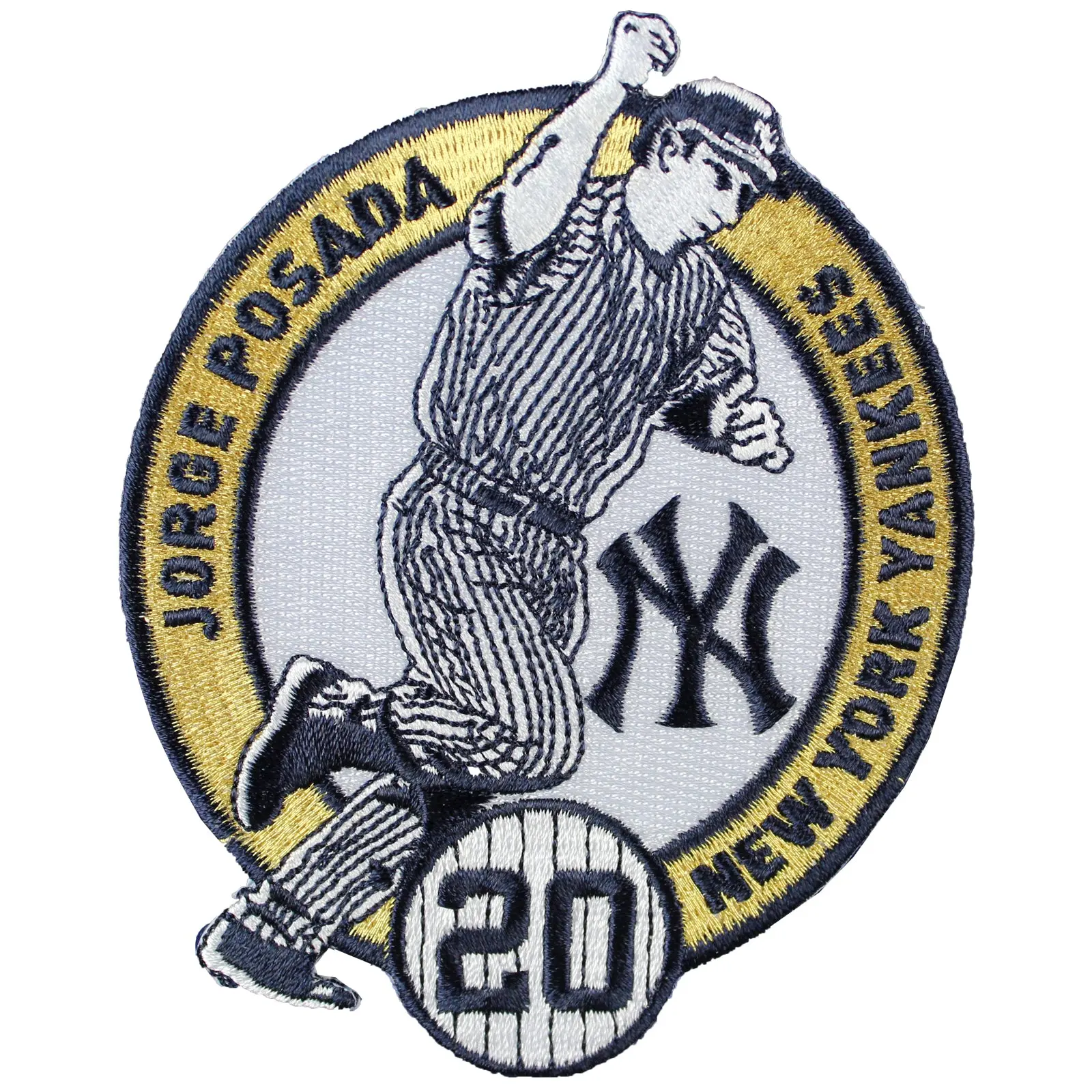 Jorge Posada New York Yankees #20 Team Retirement Jersey Patch (2015)