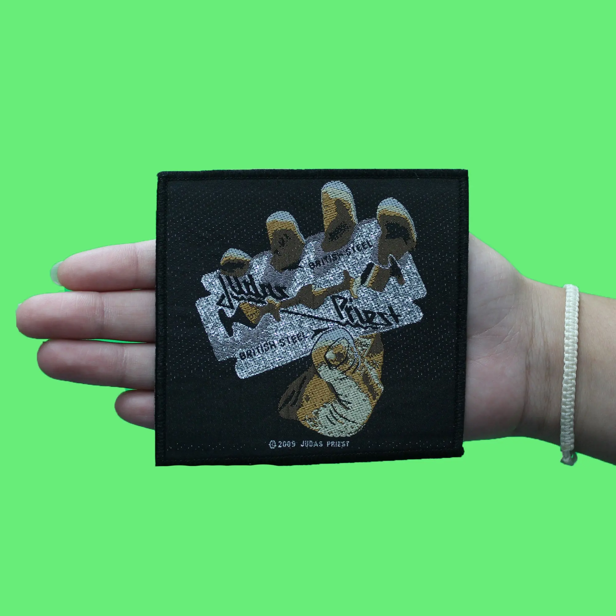 Judas Priest British Steel Patch Heavy Metal Band Woven Sew On - Image 2