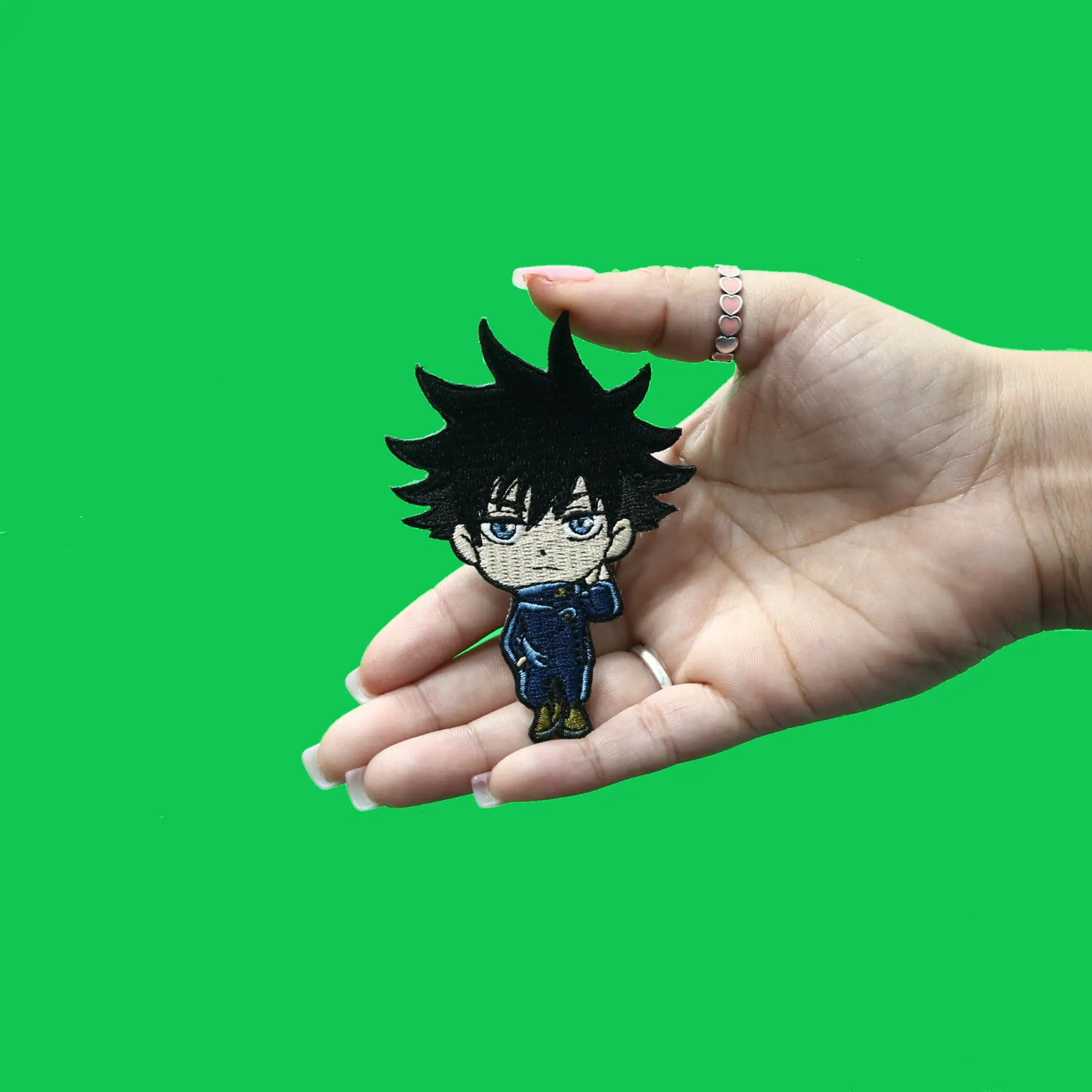 Jujutsu Kaisen Megumi Chibi Patch Demon Hunter Hero Embroidered Iron On - Image 2