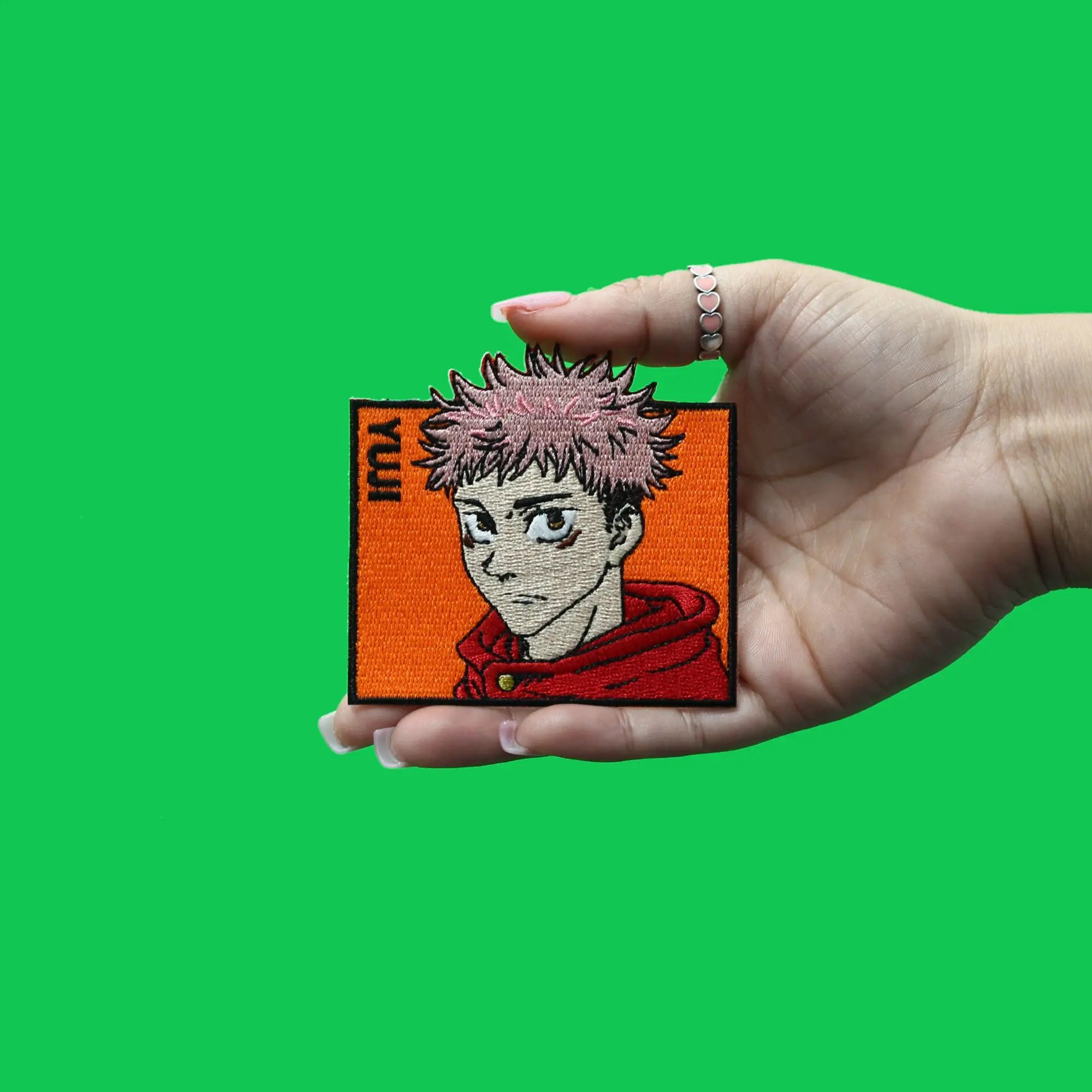 Jujutsu Kaisen Yuji Portrait Patch High School Club Embroidered Iron On - Image 2