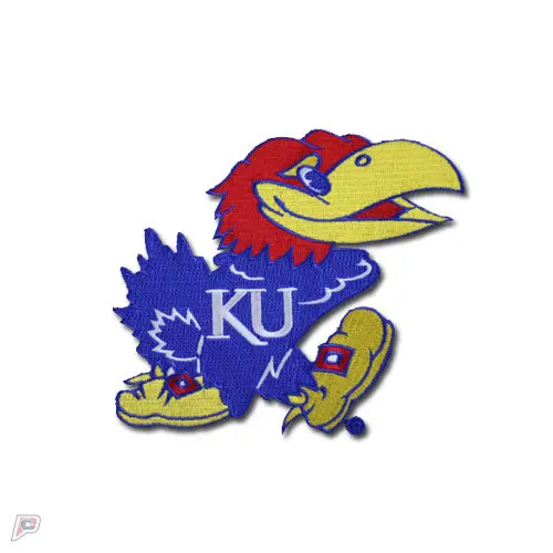 Kansas Jayhawks Primary Logo Iron On Embroidered Patch - Image 2