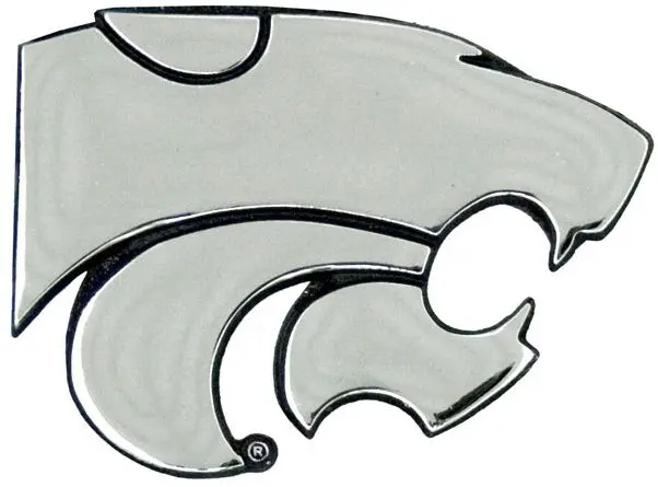 Kansas State Wildcats Premium Solid Metal Chrome Plated Car Auto Emblem