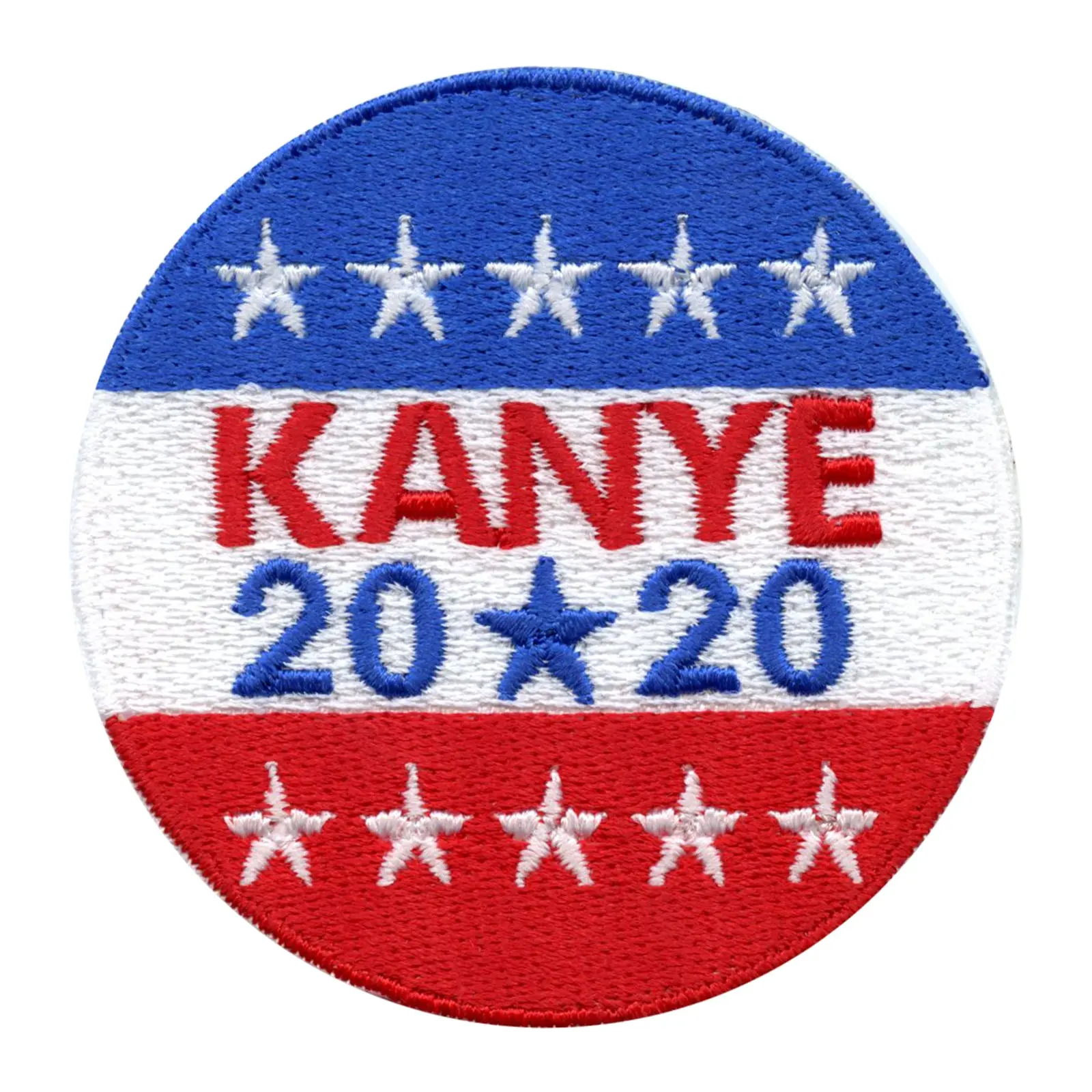 Kanye 2020 For United States President Round Embroidered Iron On Patch