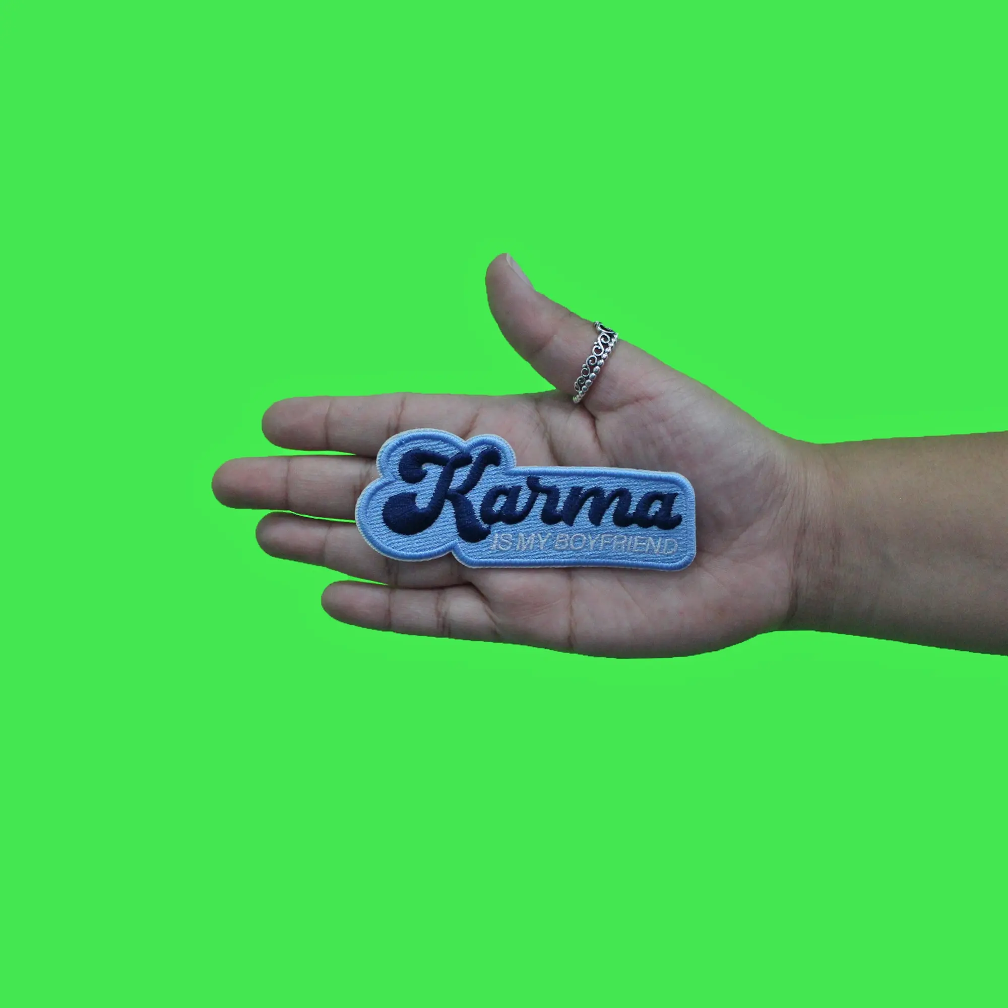 Karma Is My Boyfriend Patch Eras Music Pop Embroidered Iron On - Image 2