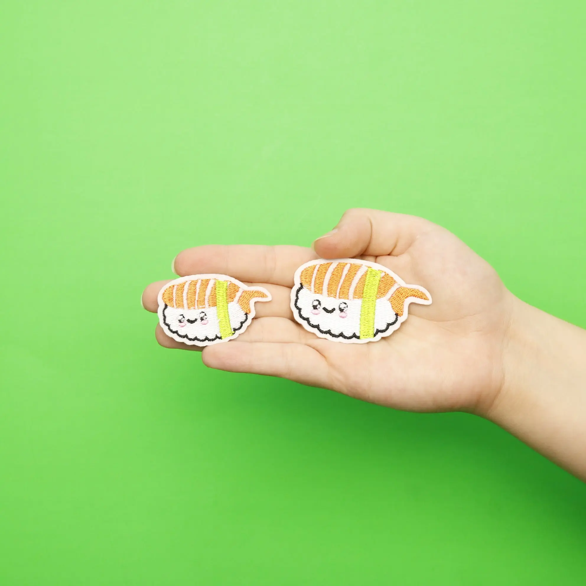 Kawaii Sushi Embroidered Iron On Patch (2pc) - Image 2