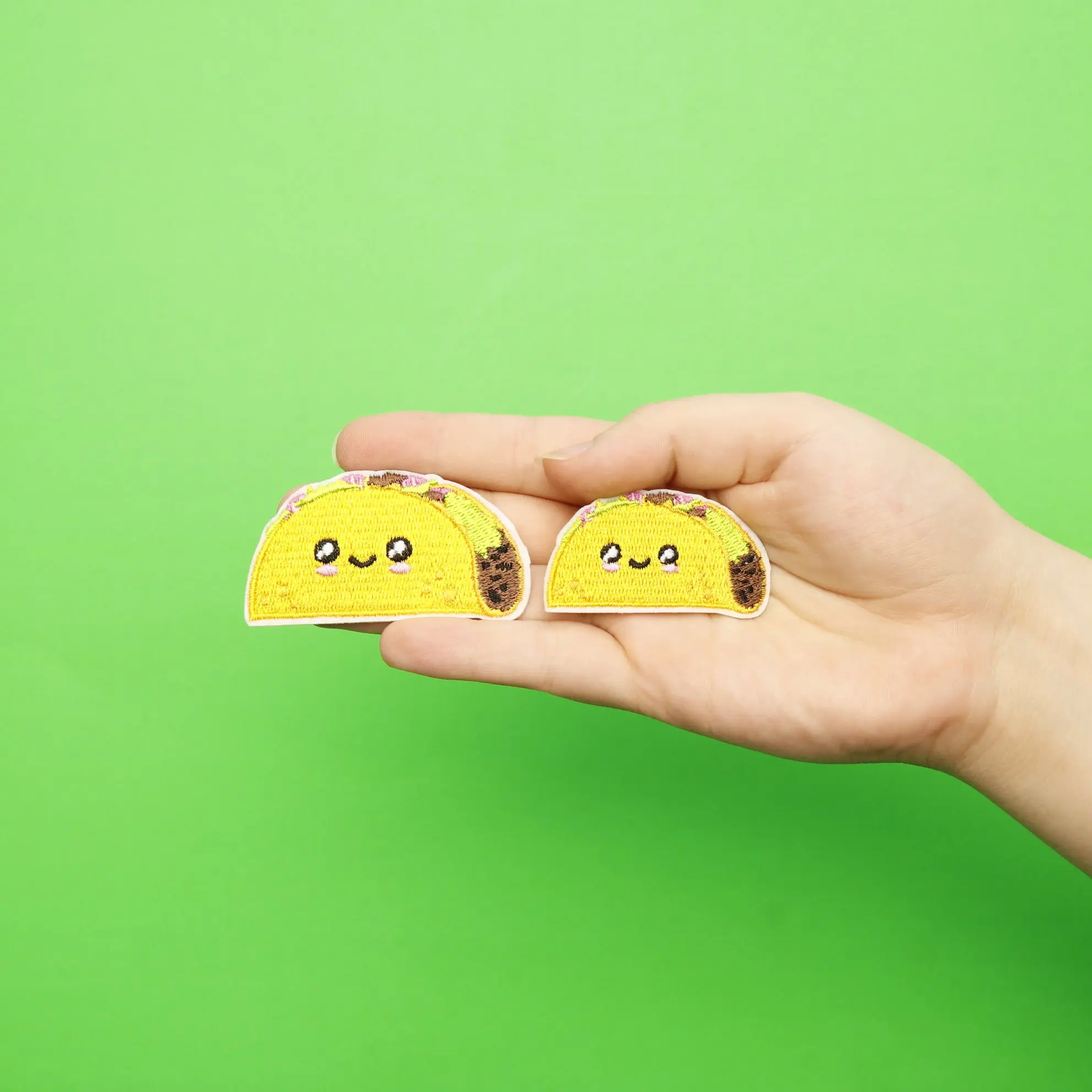 Kawaii Tacos Embroidered Iron On Patch (2pc) - Image 2