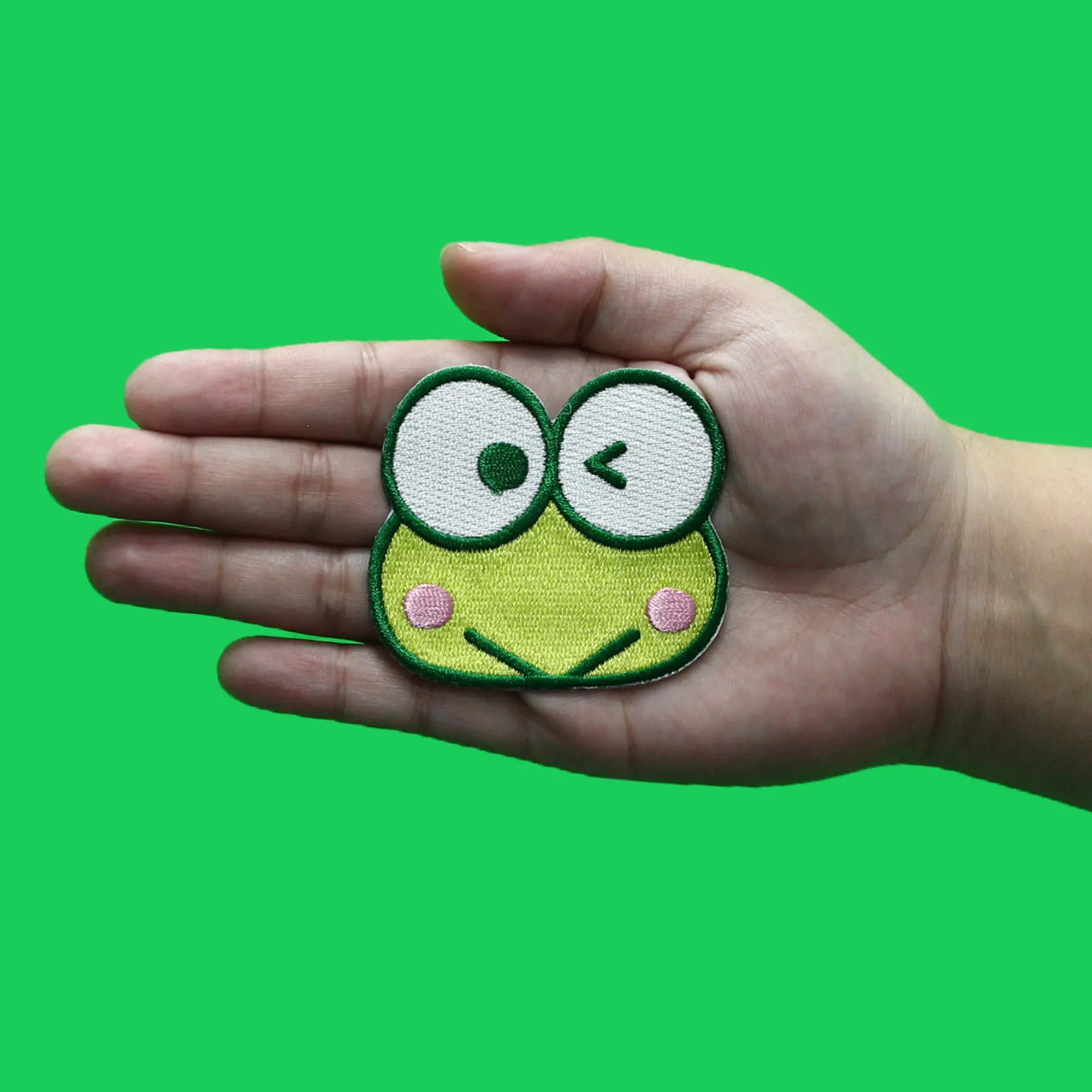 Kero Kero Keroppi Wink Patch Hello Kitty Cartoon Embroidered Iron On - Image 2