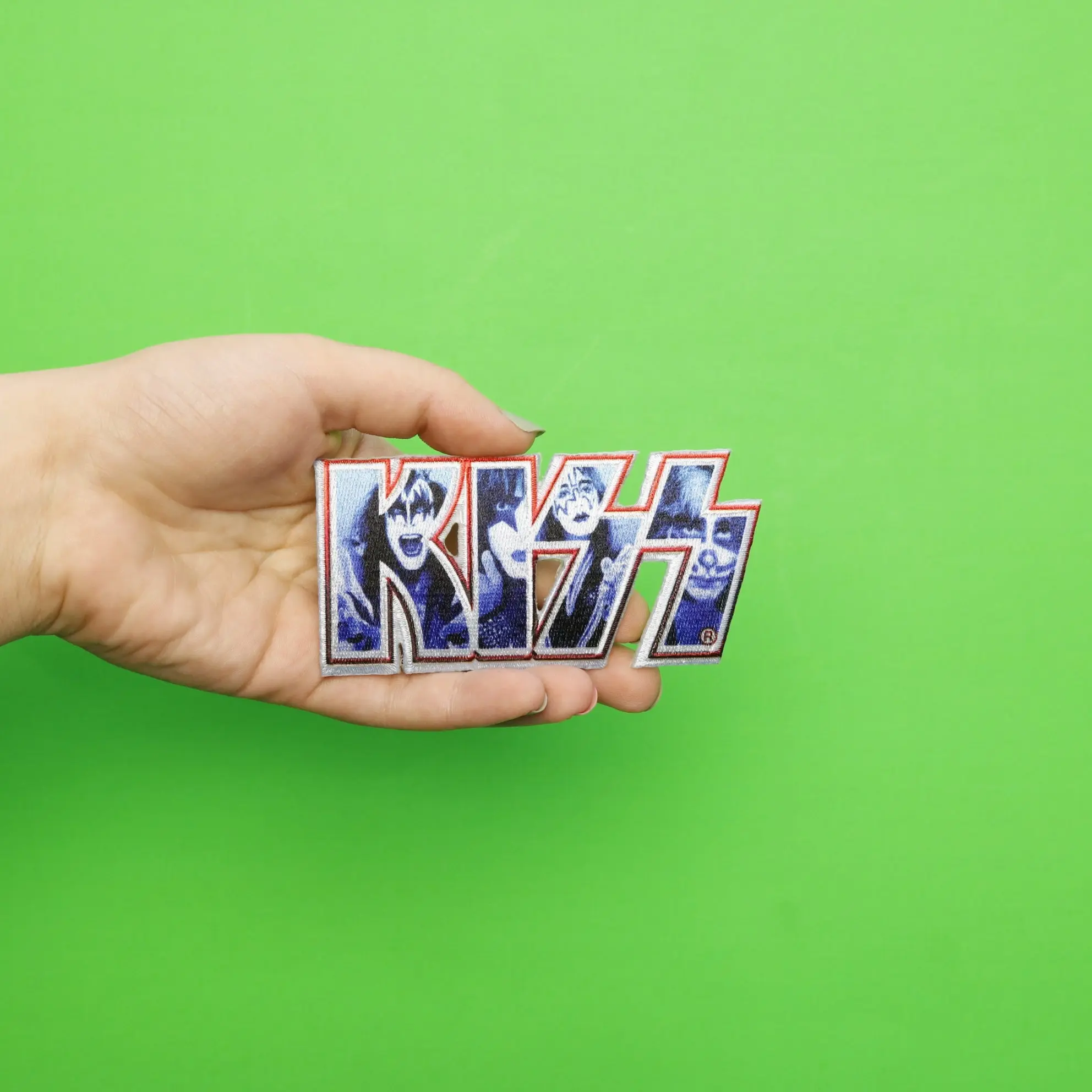 Kiss Logo With Band Members Iron On Applique FotoPatch - Image 2