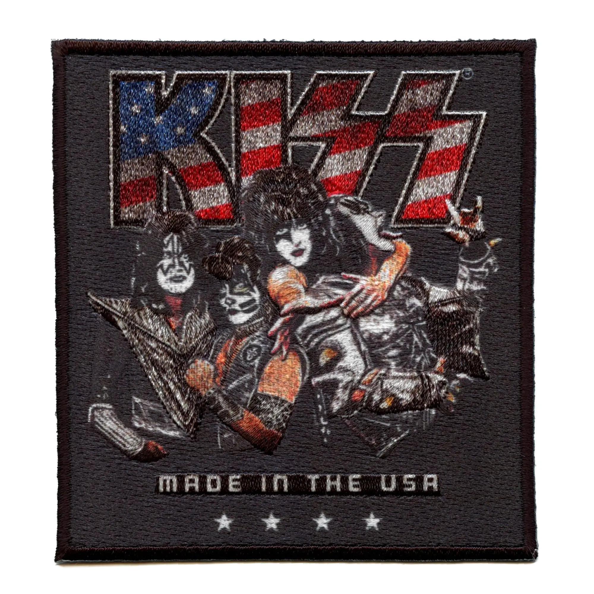 KISS Made In The USA Patch Full Band Sublimated Embroidery Iron On