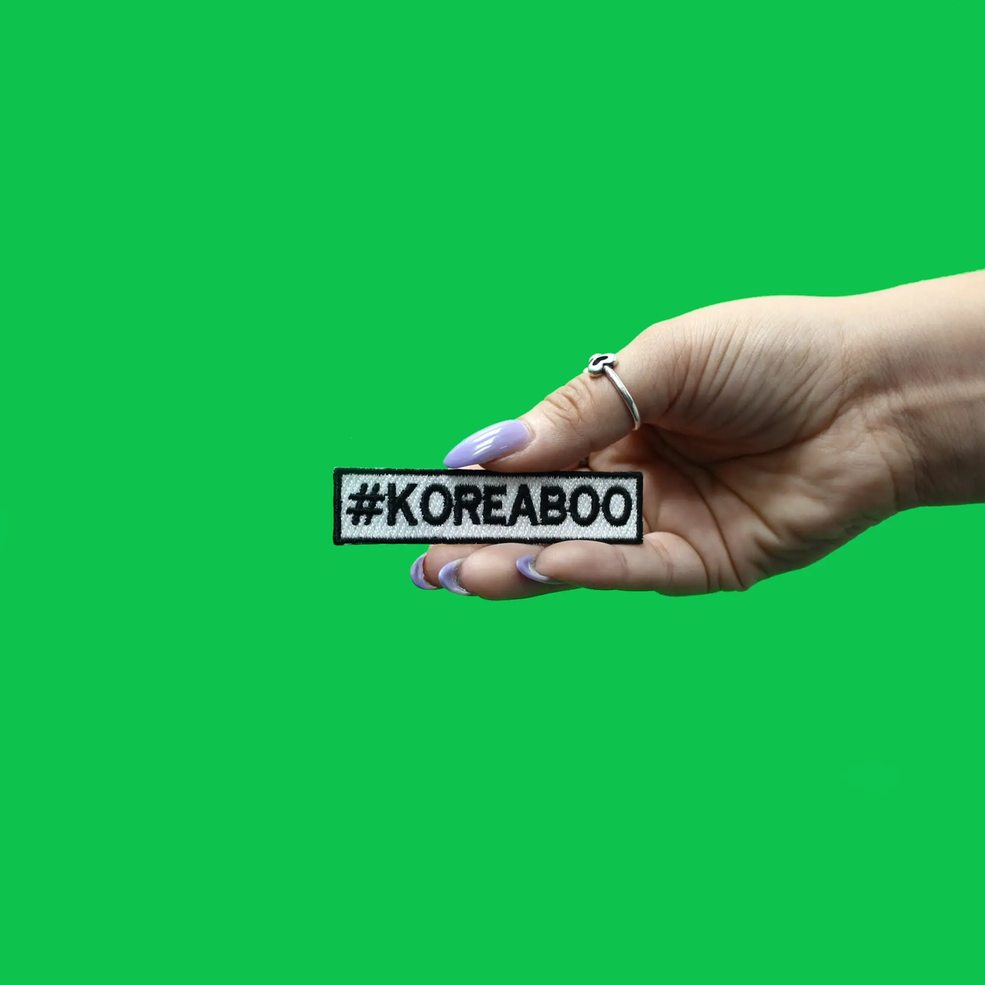 #KOREABOO Patch KPOP Fan Hashtag Embroidered Iron On - Image 2