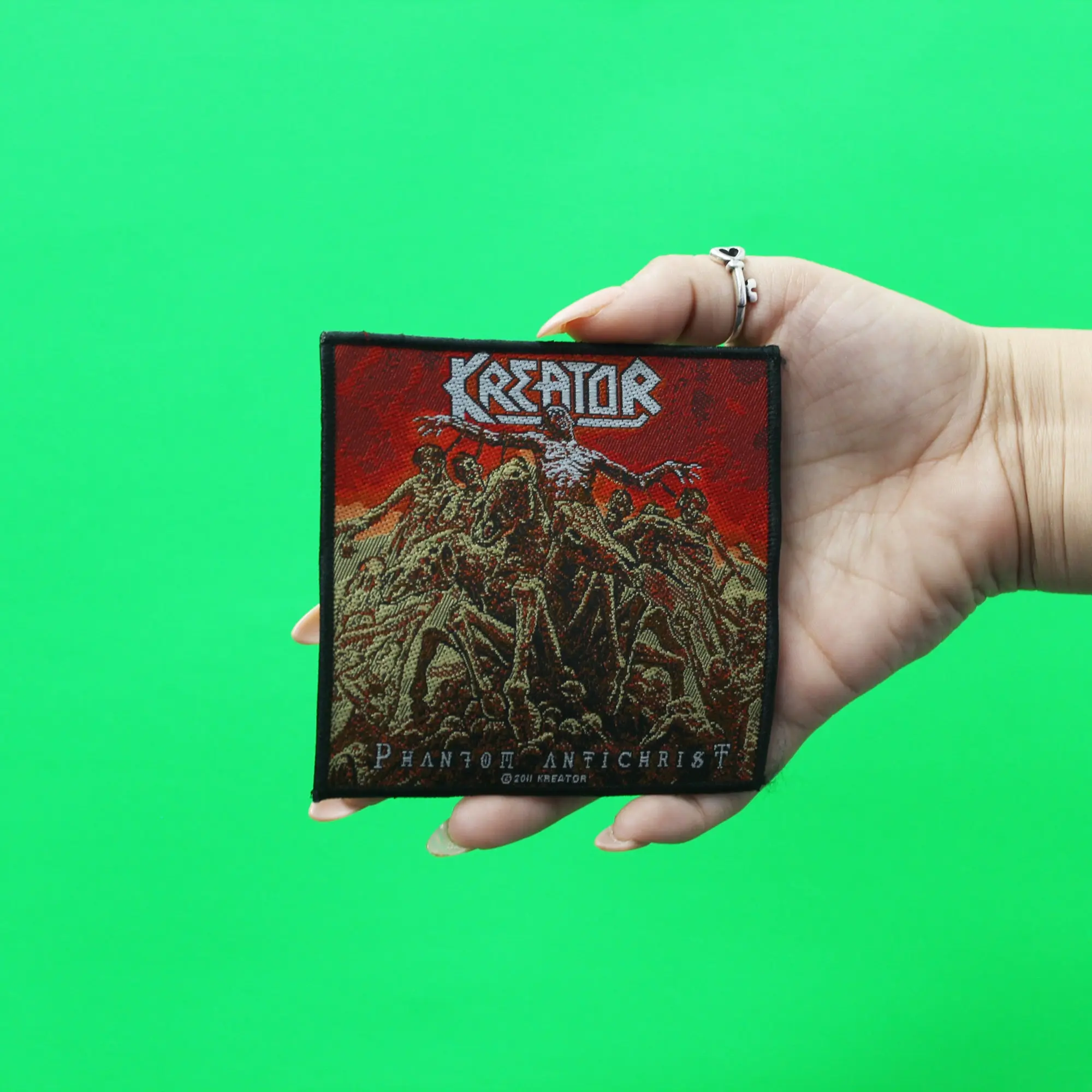 Kreator Phantom Antichrist Patch Hevy Rock Band Woven Sew On - Image 2