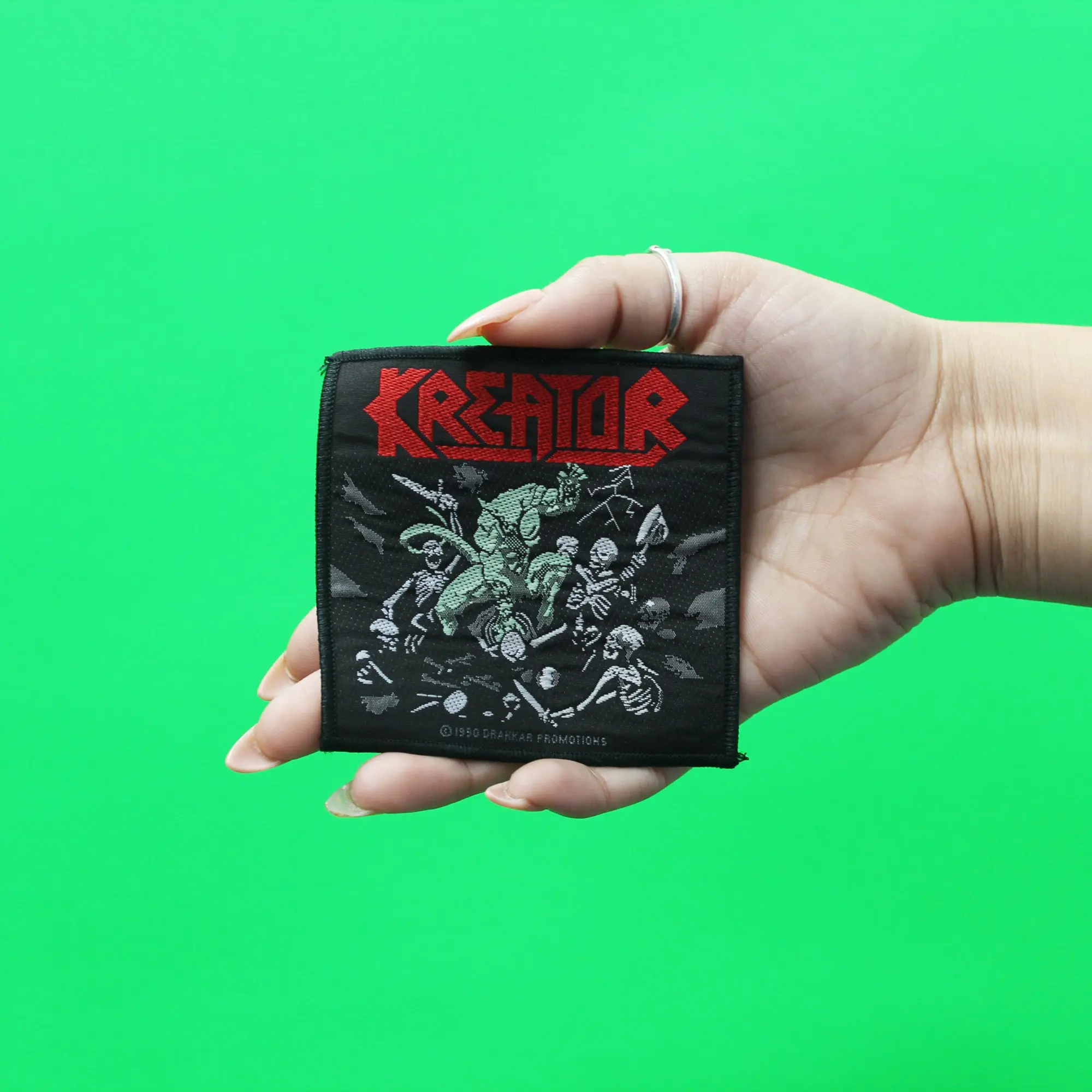 Kreator Pleasure To Kill Patch Skulls Demon Punisher Woven Sew On - Image 2
