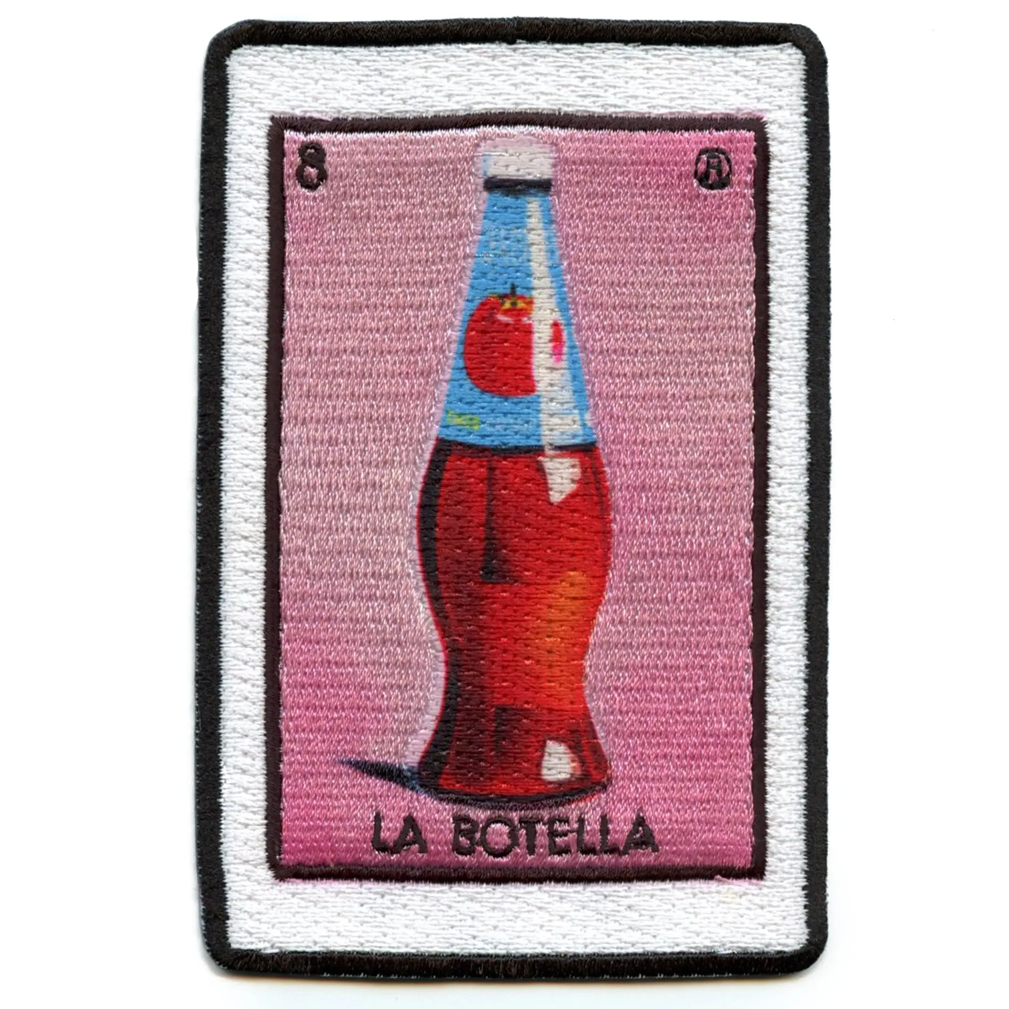 La Botella 8 Patch Bottle Mexican Loteria Card Sublimated Embroidery Iron On - Image 2