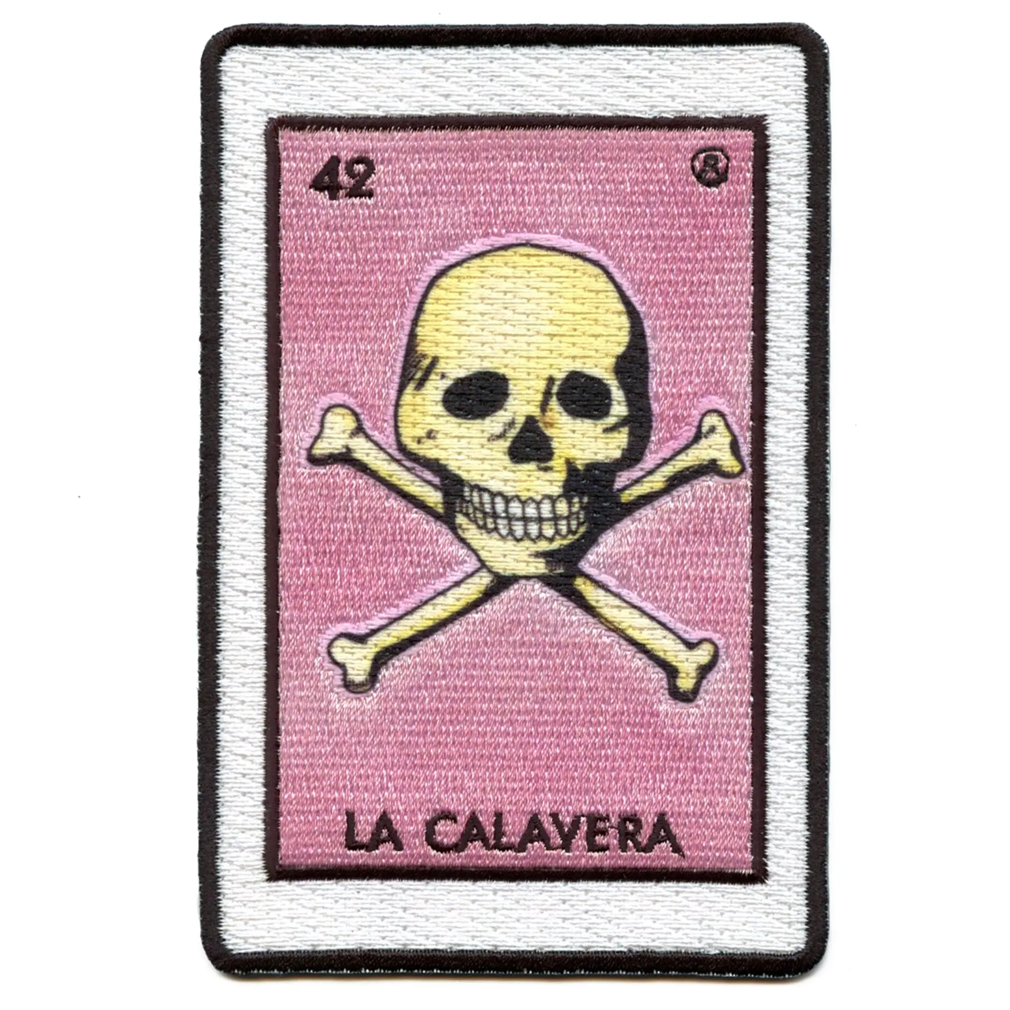 La Calavera 42 Patch Skull Mexican Loteria Card Sublimated Embroidery Iron On - Image 2