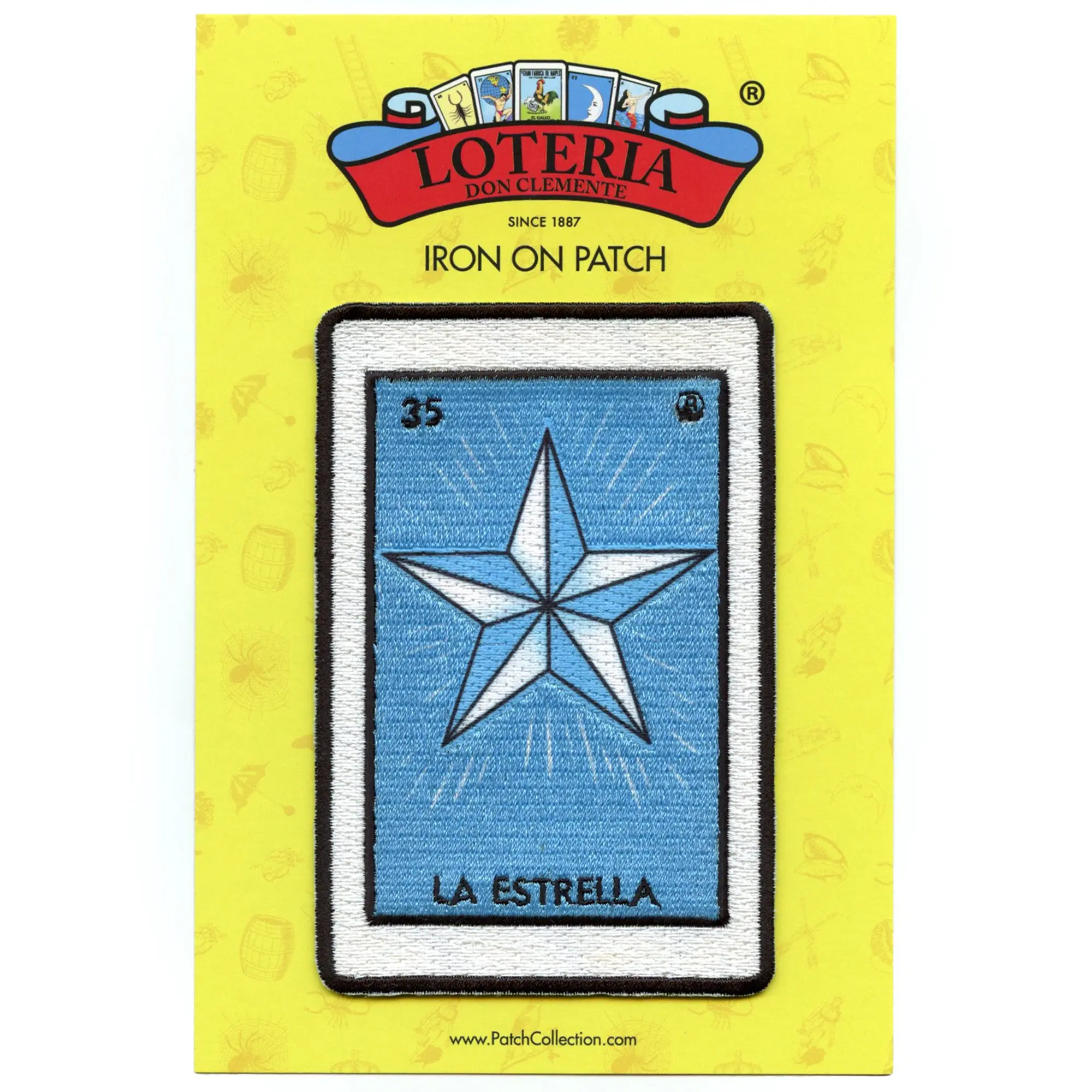 La Estrella 35 Patch Star Mexican Loteria Card Sublimated Embroidery Iron On