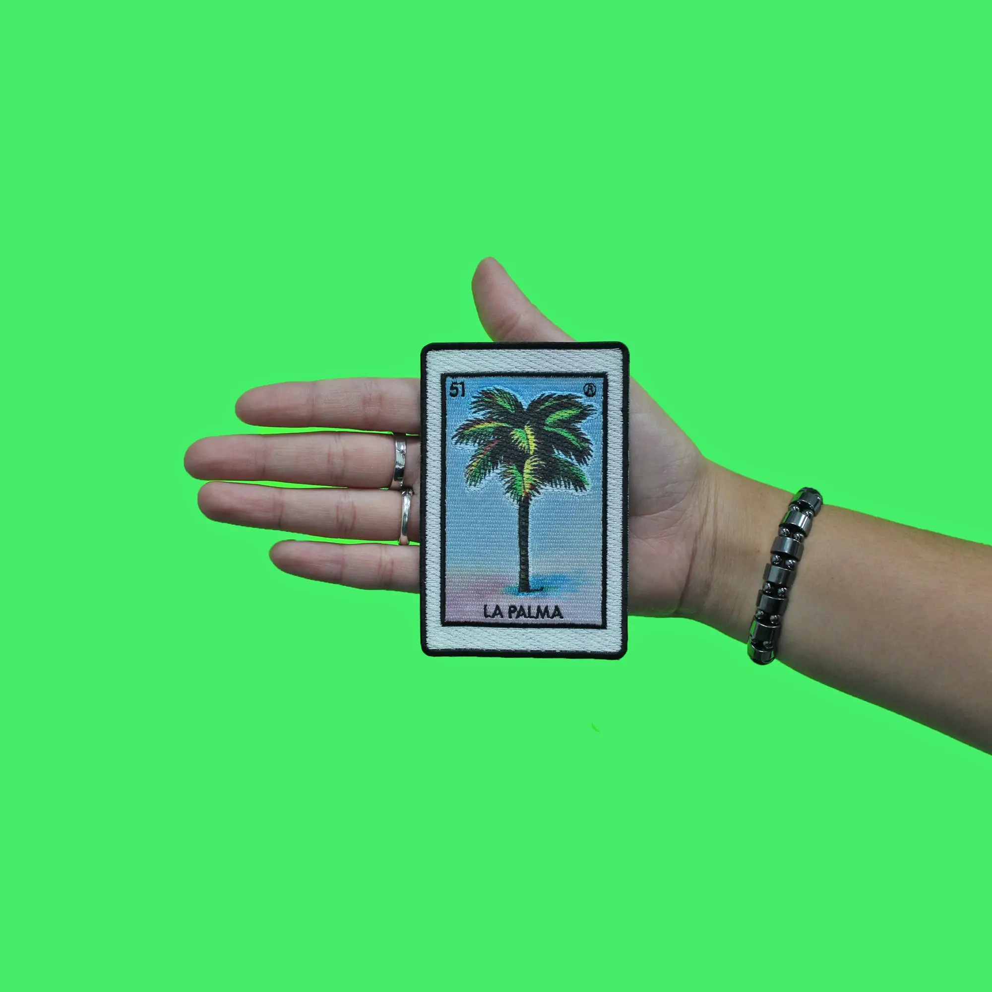 La Palma 51 Patch Palm Tree Mexican Loteria Card Sublimated Embroidery Iron On - Image 4