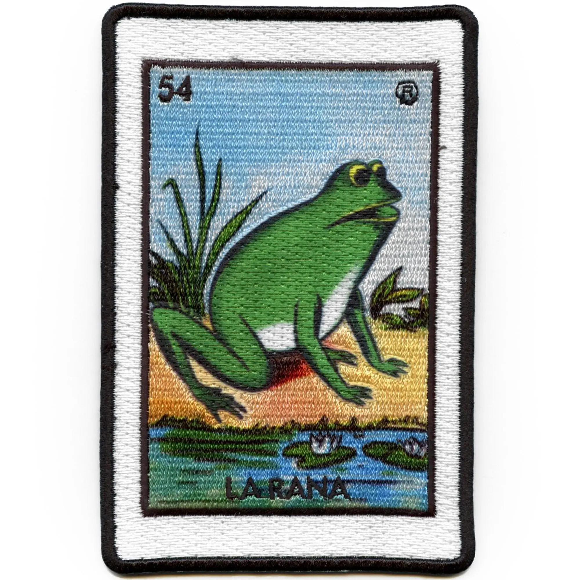 La Rana 54 Patch Mexican Loteria Card Sublimated Embroidery Iron On - Image 2