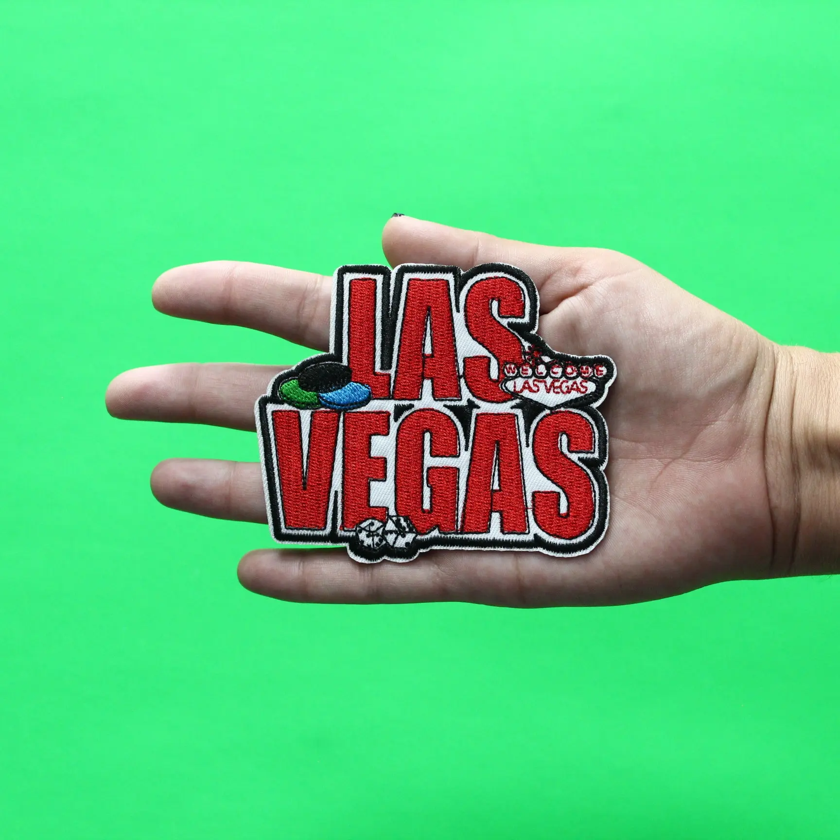 Las Vegas Gambling Fun Patch Nevada Travel Destination Embroidered Iron On - Image 2