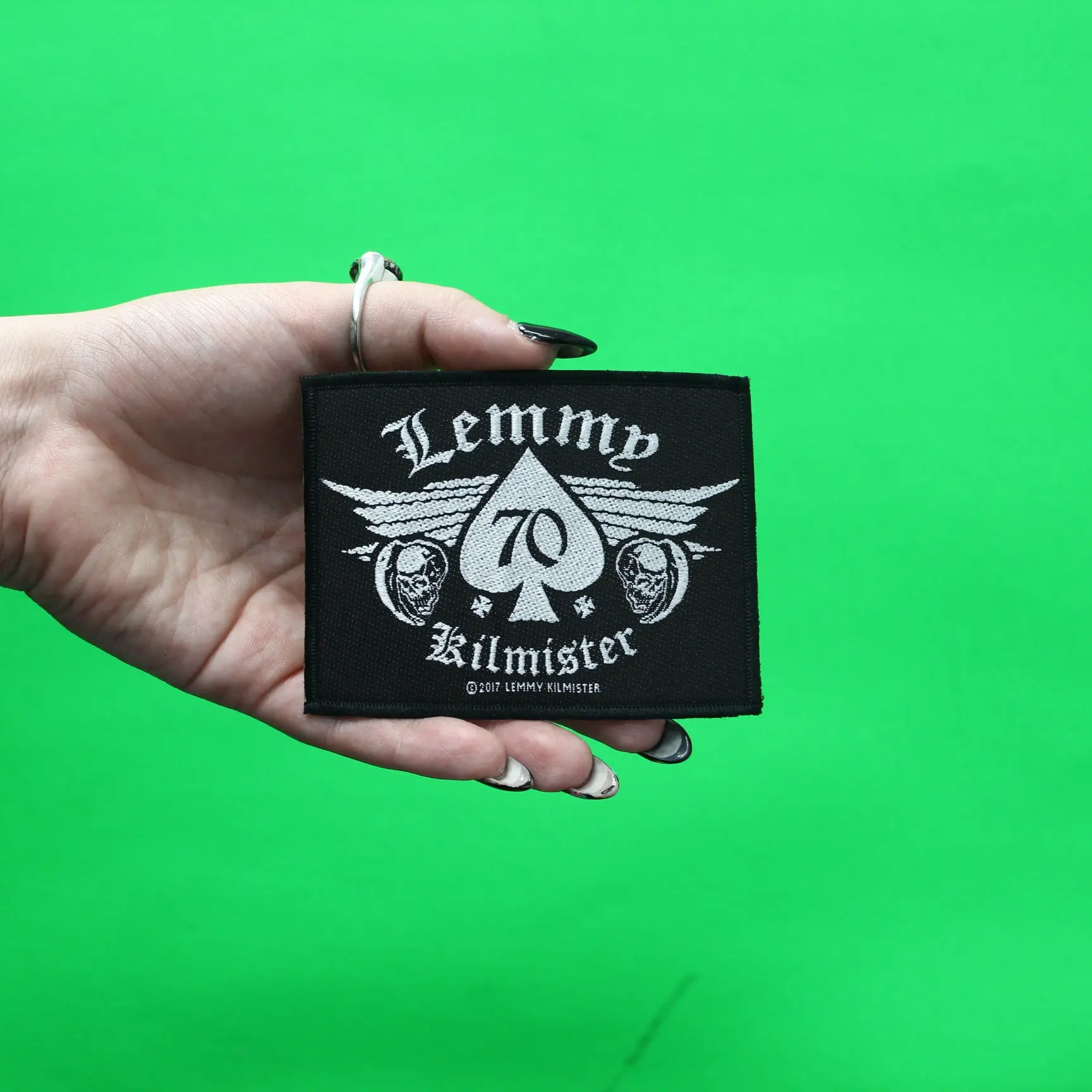 Lemmy Kilmister 70 Spade Patch Motorhead Rock Legend Woven Sew On - Image 2