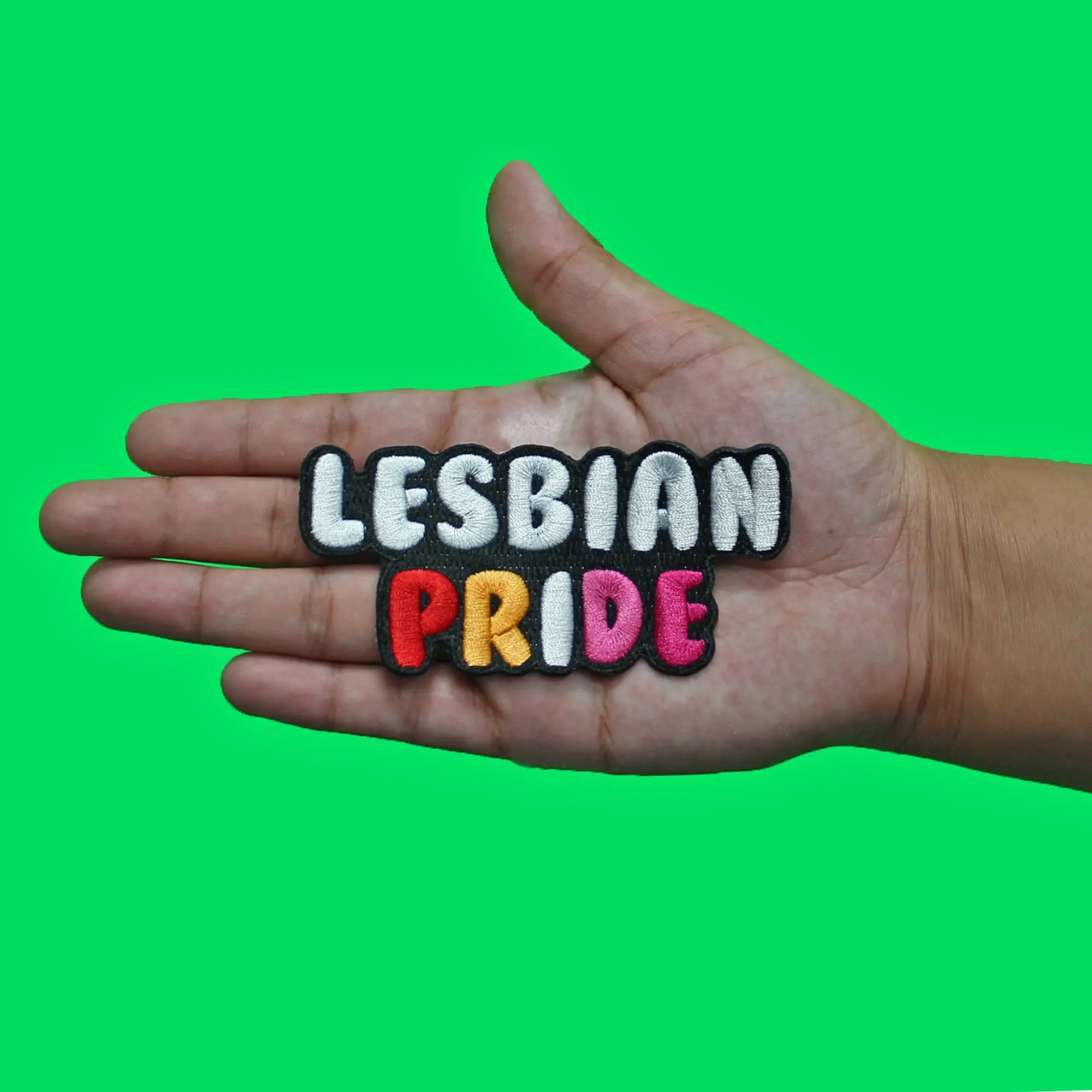 Lesbian Pride Colors WLW Patch LGBTQ+ Rainbow Women Embroidered Iron On - Image 2