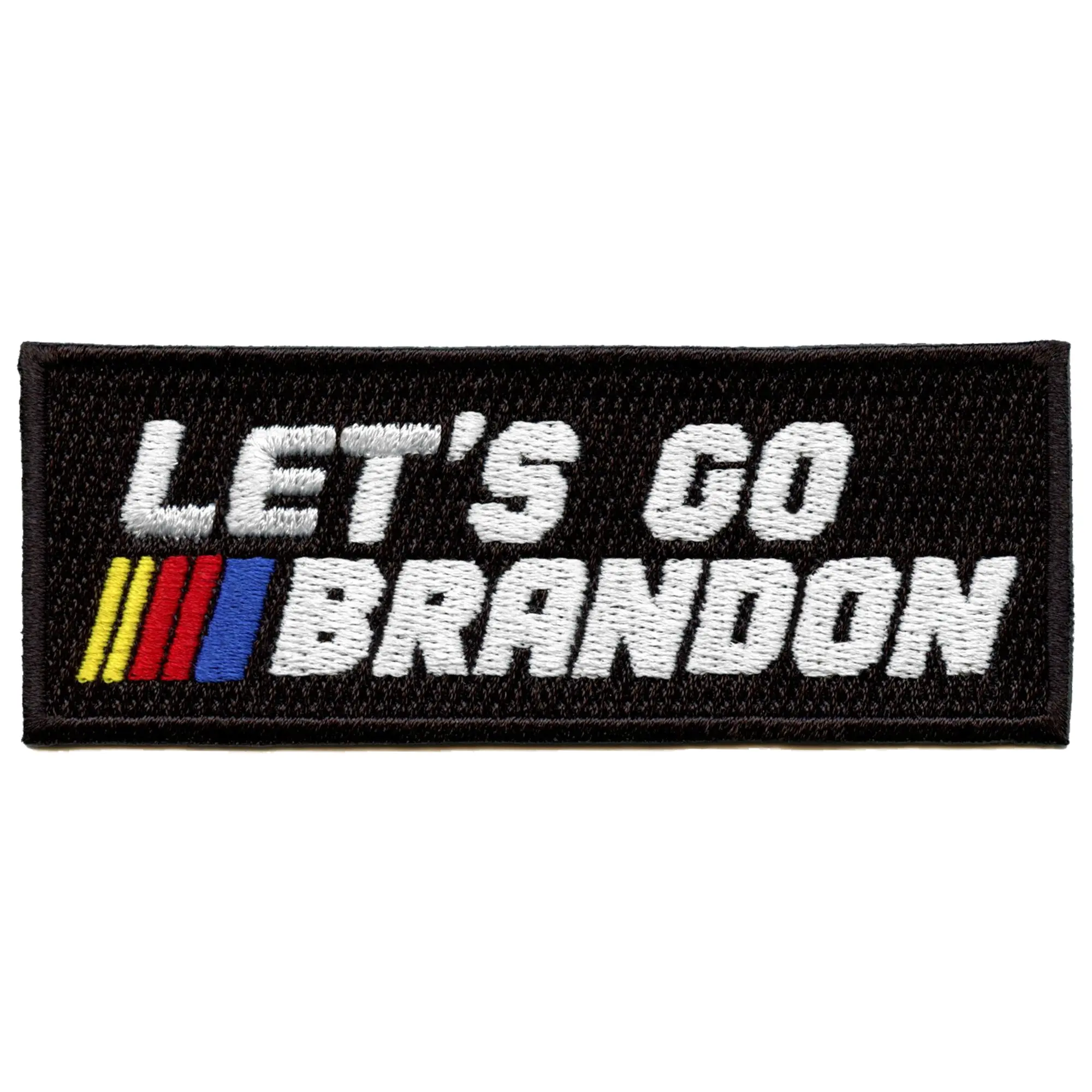 Let's Go Brandon Patch Race Car Parody Embroidered Iron On