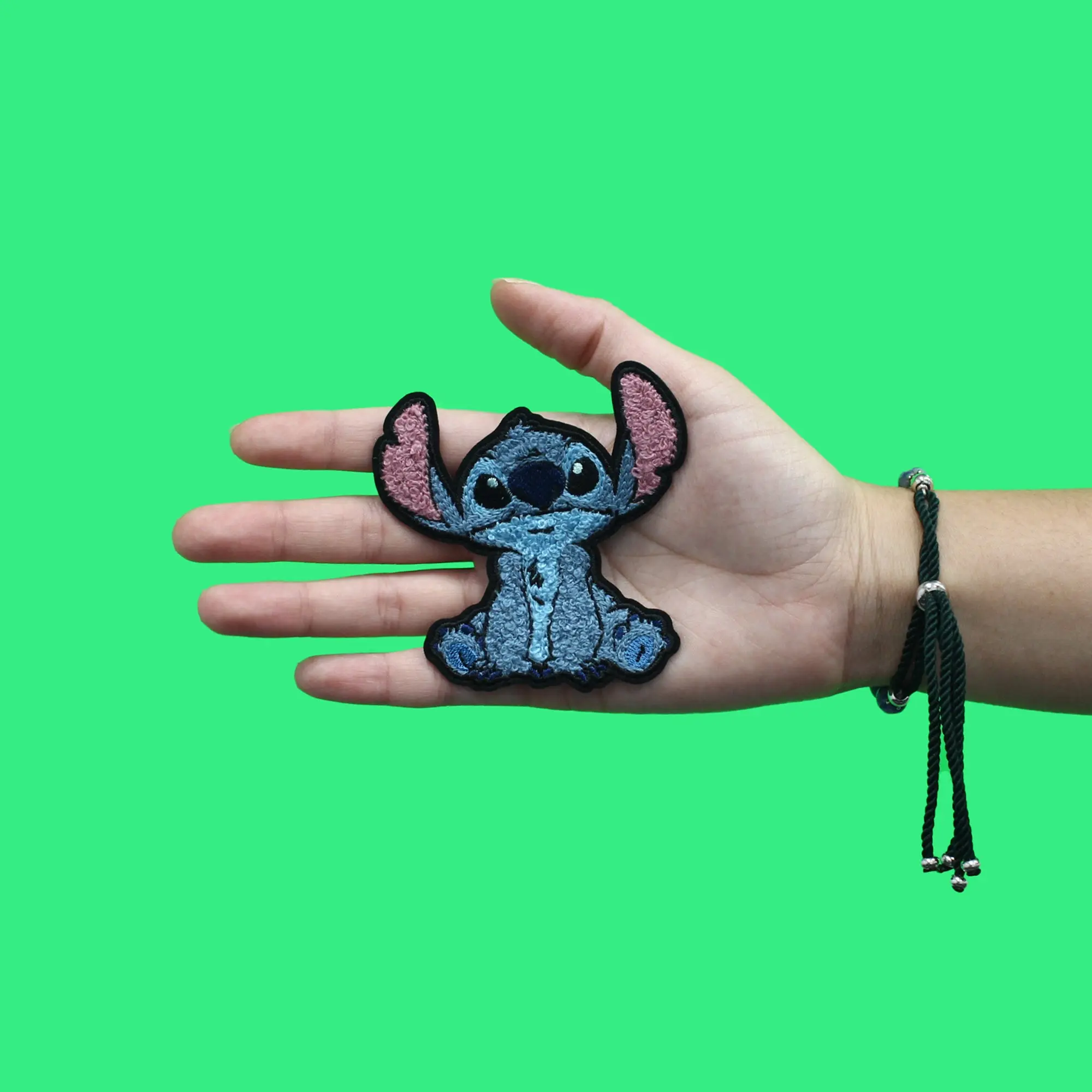 Lilo And Stitch Sitting Tall Ears Patch Blue Intergalactic Alien Chenille Iron On - Image 3