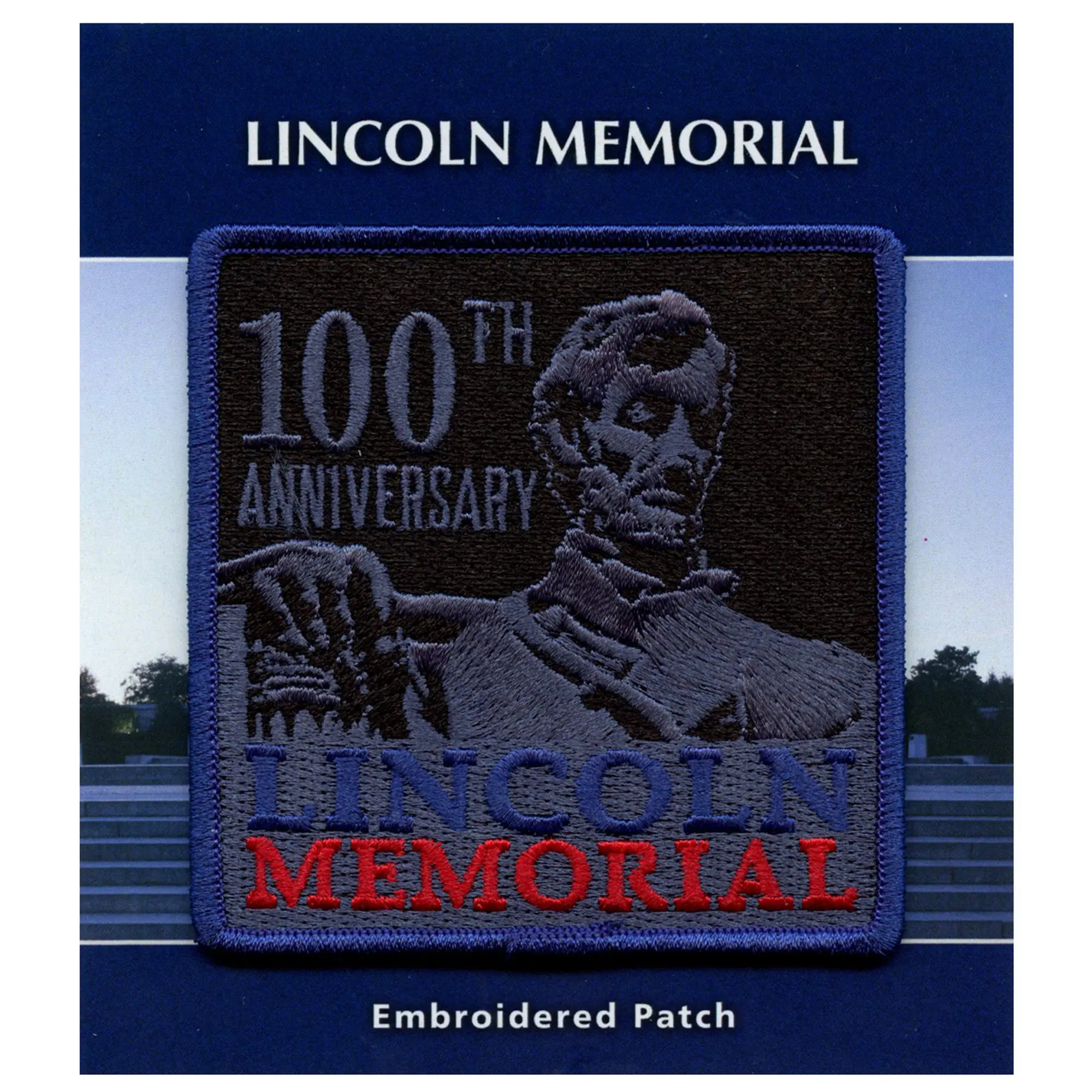 Lincoln Memorial 100th Anniversary Patch National Monument Travel Embroidered Iron On - Image 2