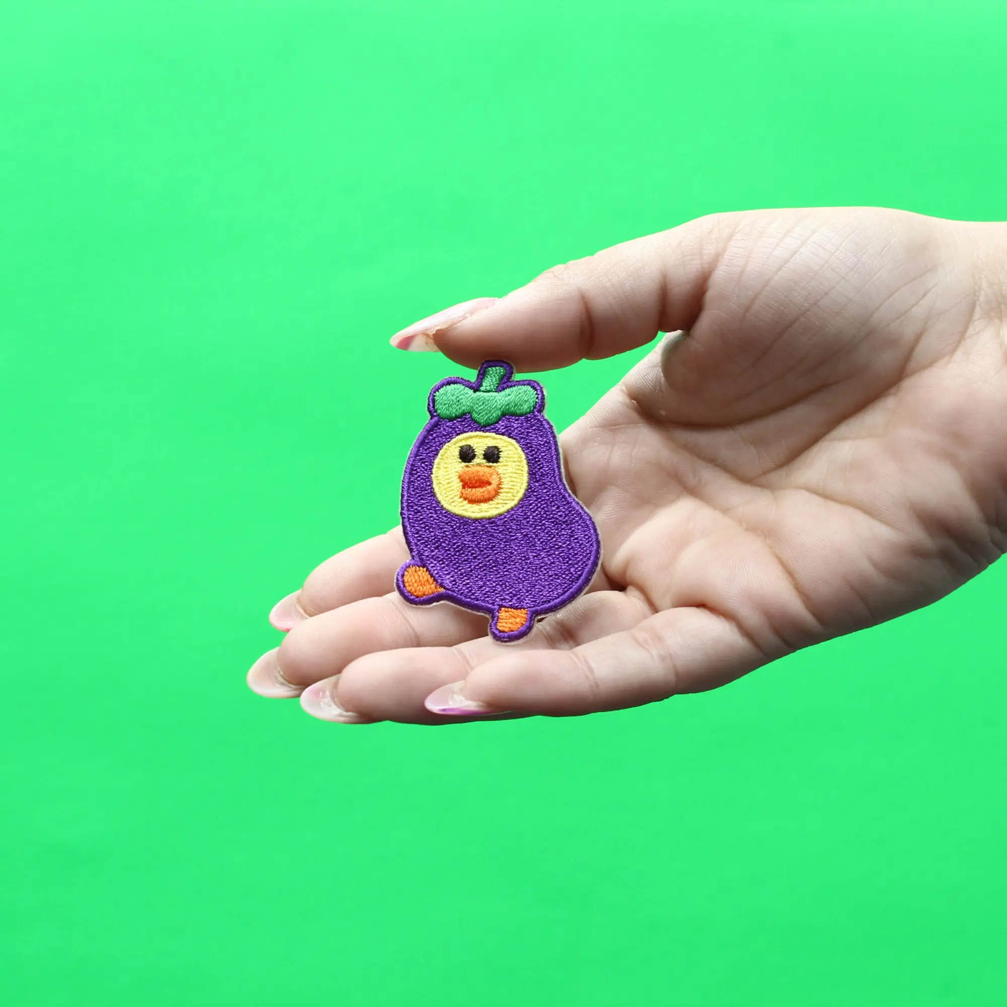 Line Friends Sally Patch Eggplant Costume Embroidered Iron On - Image 2