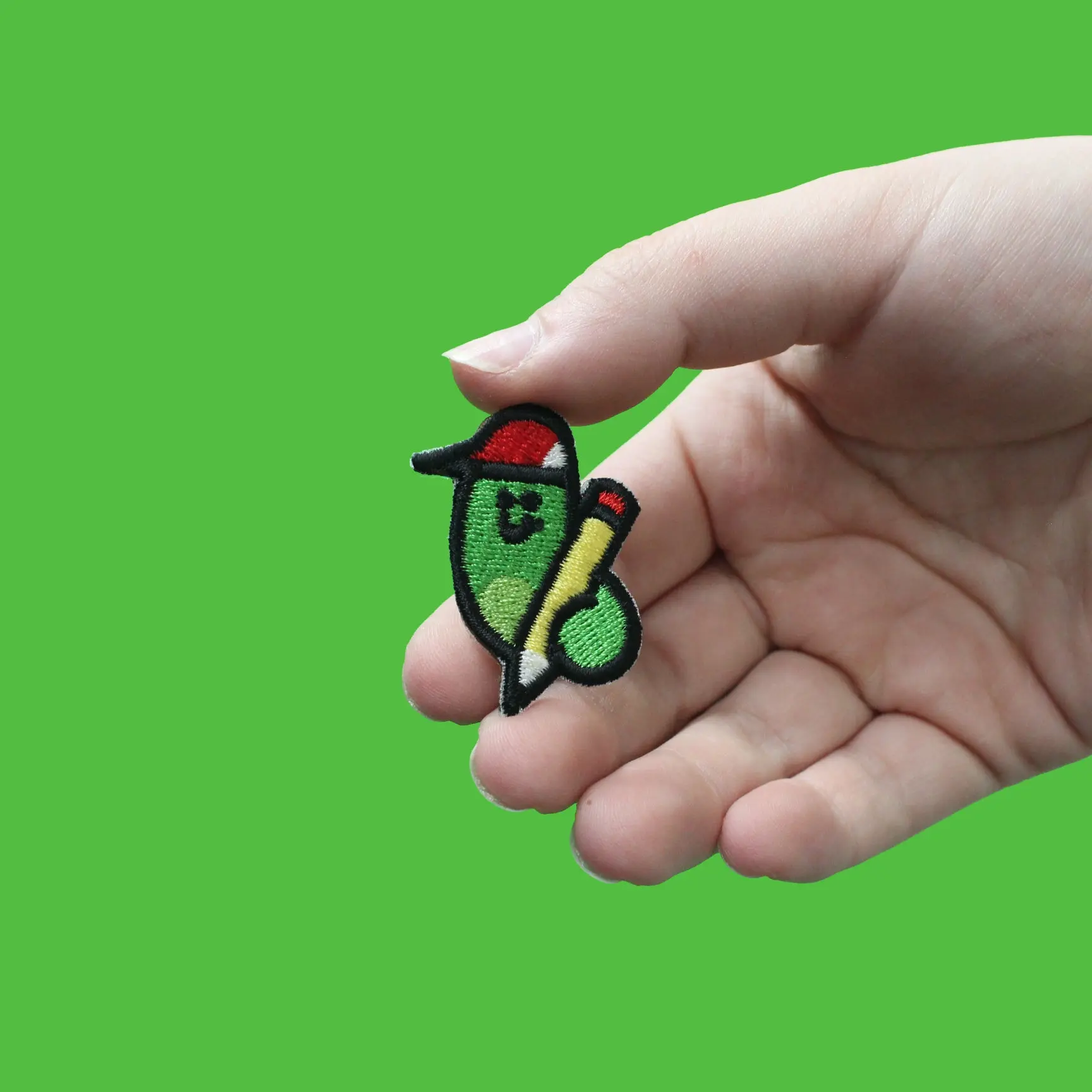 Line Friends Worm Edward With Pencil Embroidered Iron On Patch - Image 2