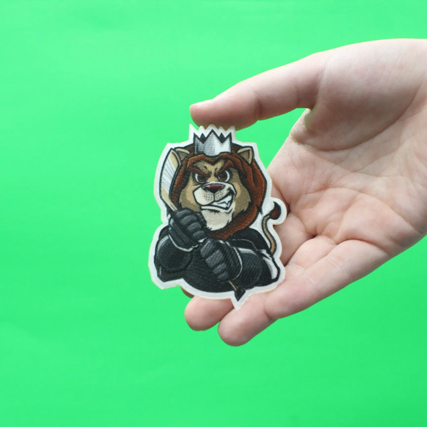 Los Angeles California Lion FotoPatch Mascot Hockey Parody Embroidered Iron On - Image 2