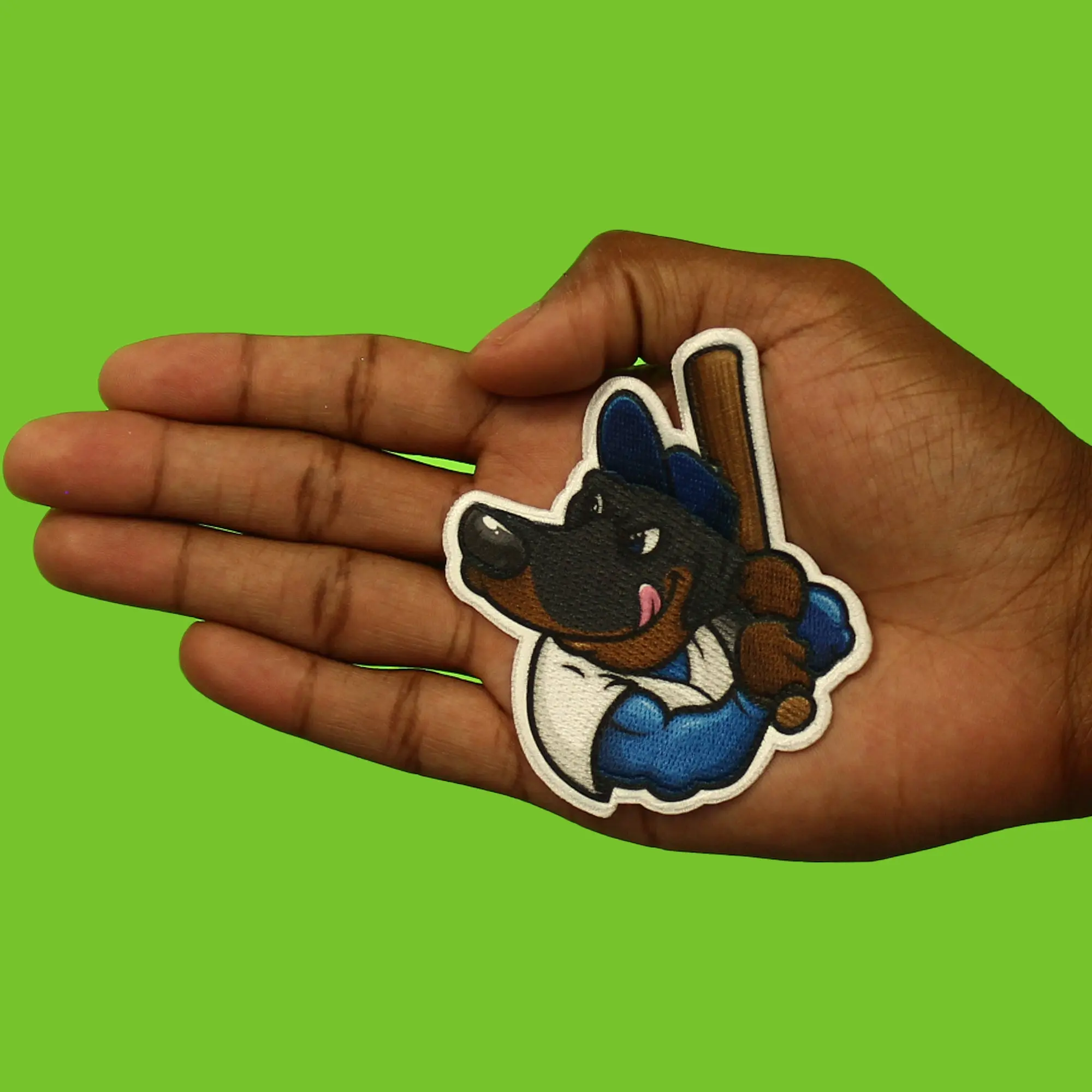 Los Angeles California Mascot PhotoPatch Baseball Dog Parody Embroidery Iron On - Image 2