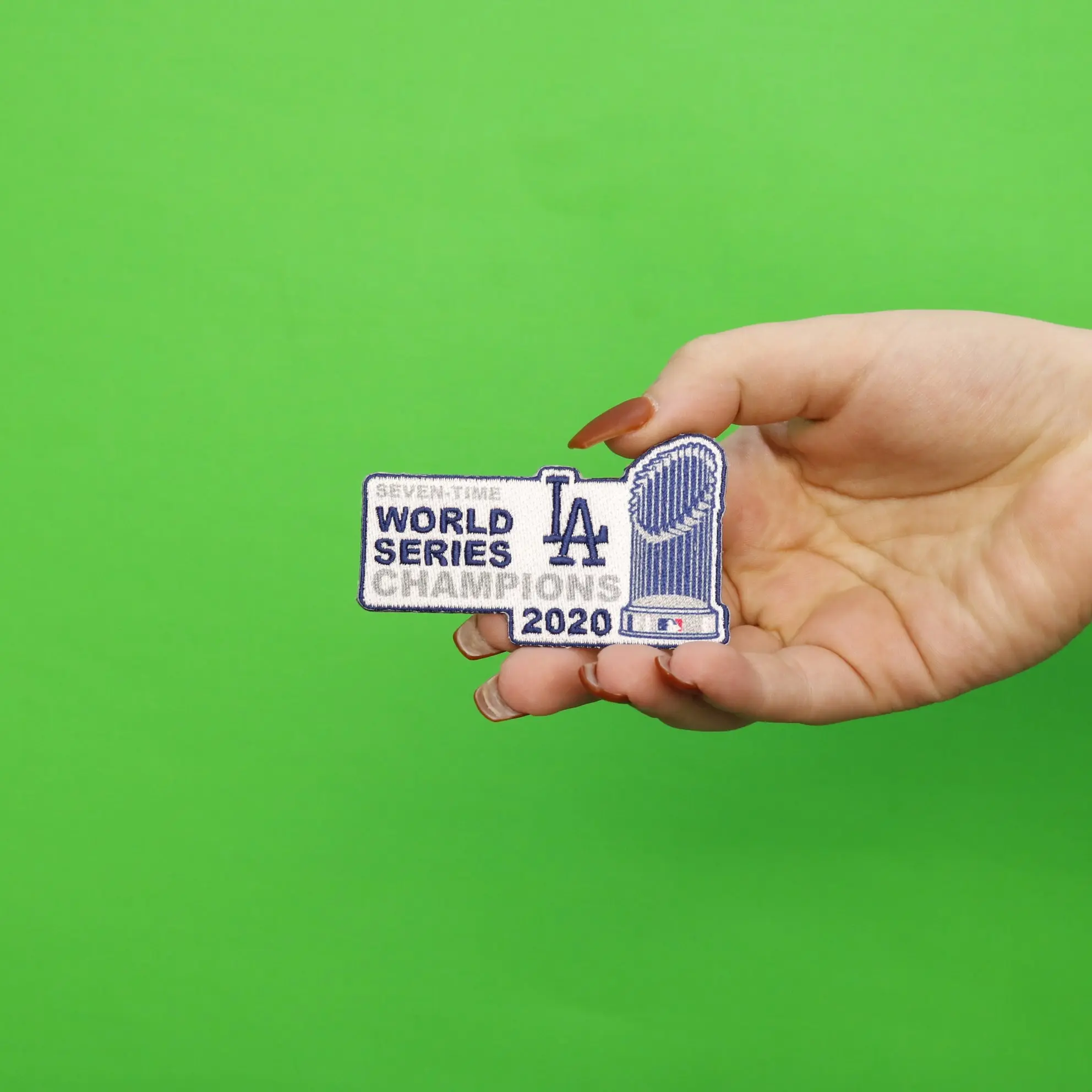 2020 MLB Seven-Time World Series Champions Los Angeles Dodgers Trophy Patch - Image 3