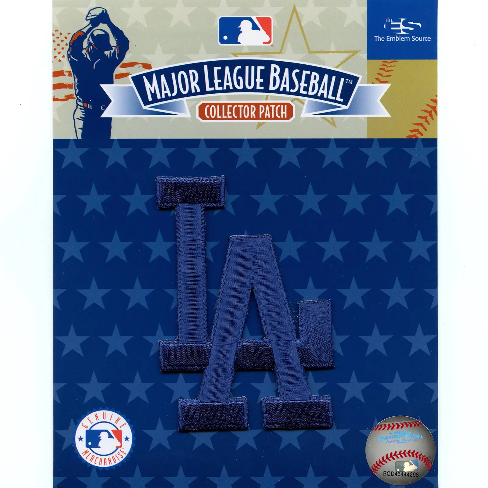 Los Angeles Dodgers L.A. Script Jersey Sleeve Patch (Solid Blue) - Image 2
