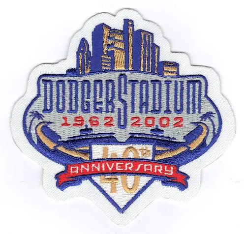 Los Angeles Dodgers Stadium 40th Anniversary Patch (2002)