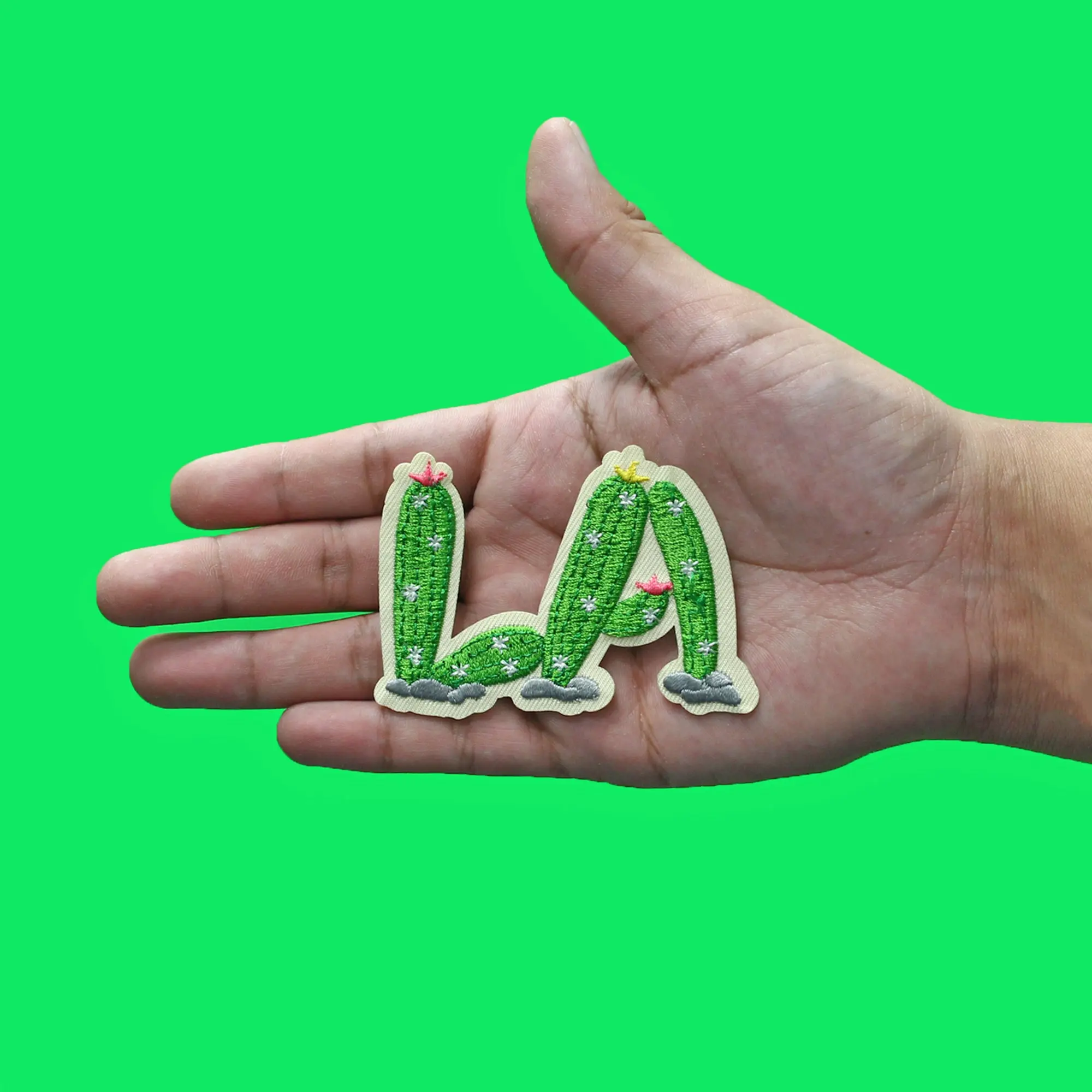 Los Angeles Flower Cactus Patch California Plants Desert Embroidered Iron On - Image 2