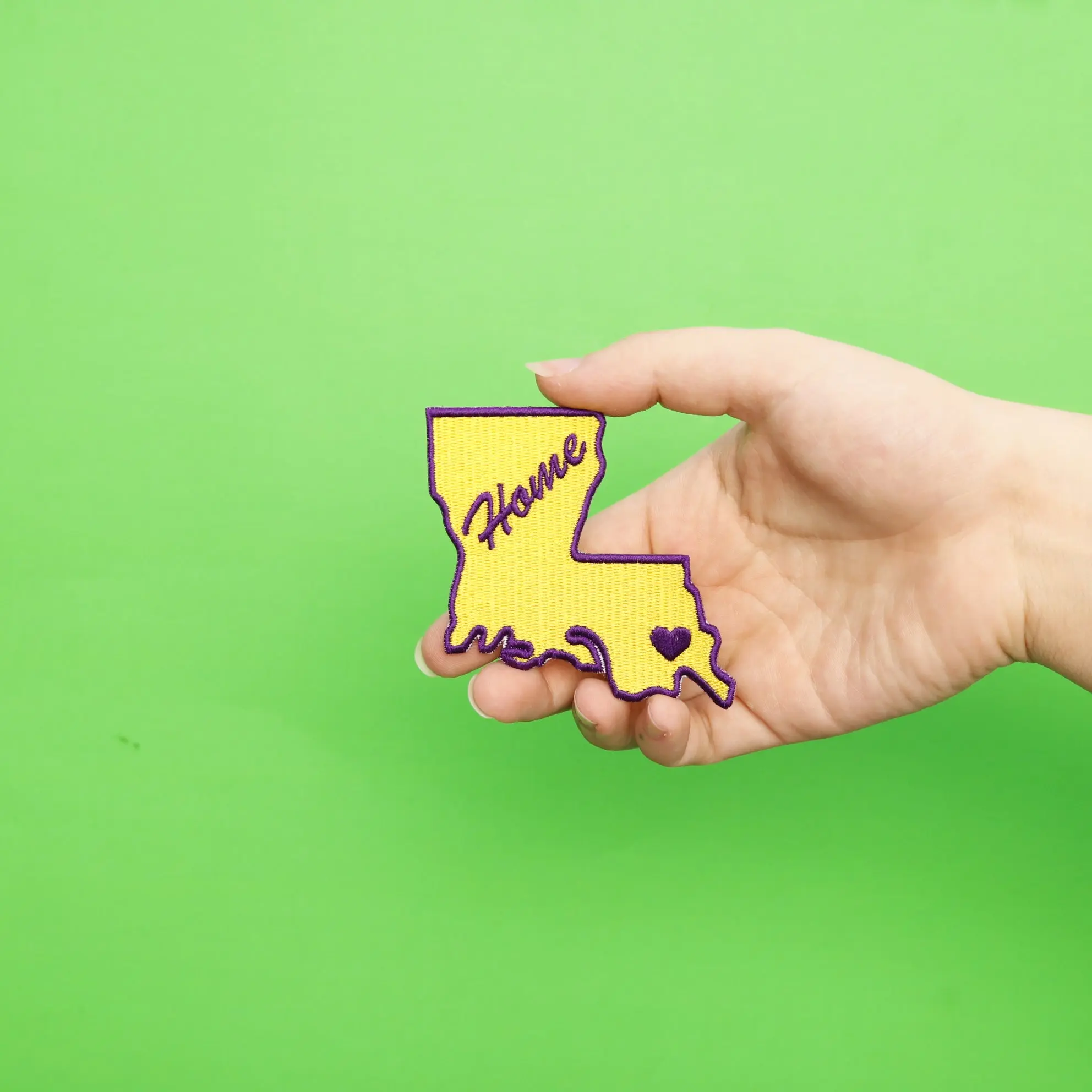 Louisiana Home State Embroidered Iron On Patch - Image 2