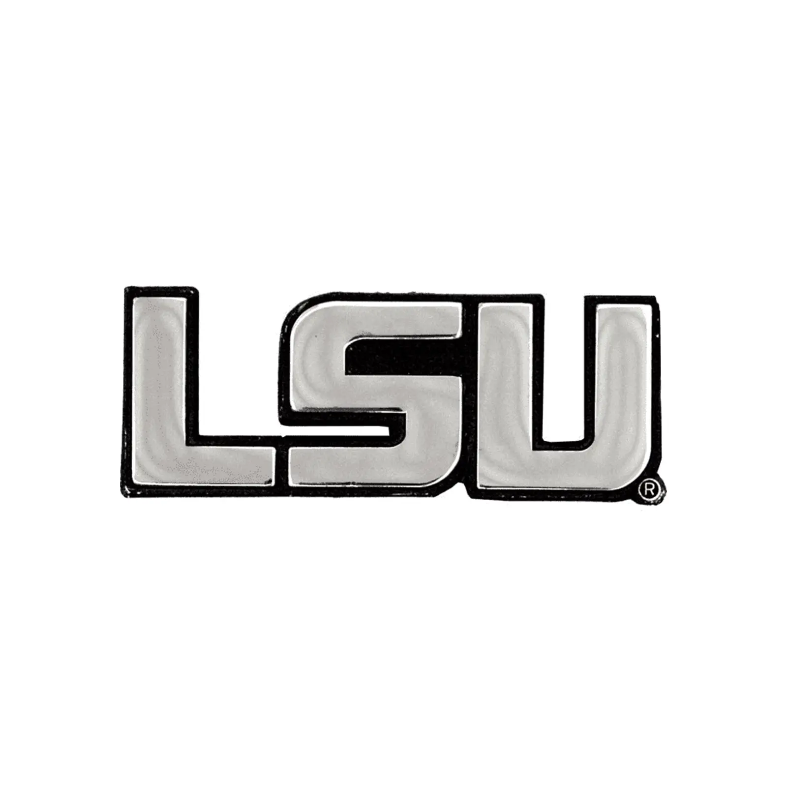 Louisiana State Tigers LSU Solid Metal Chrome Emblem