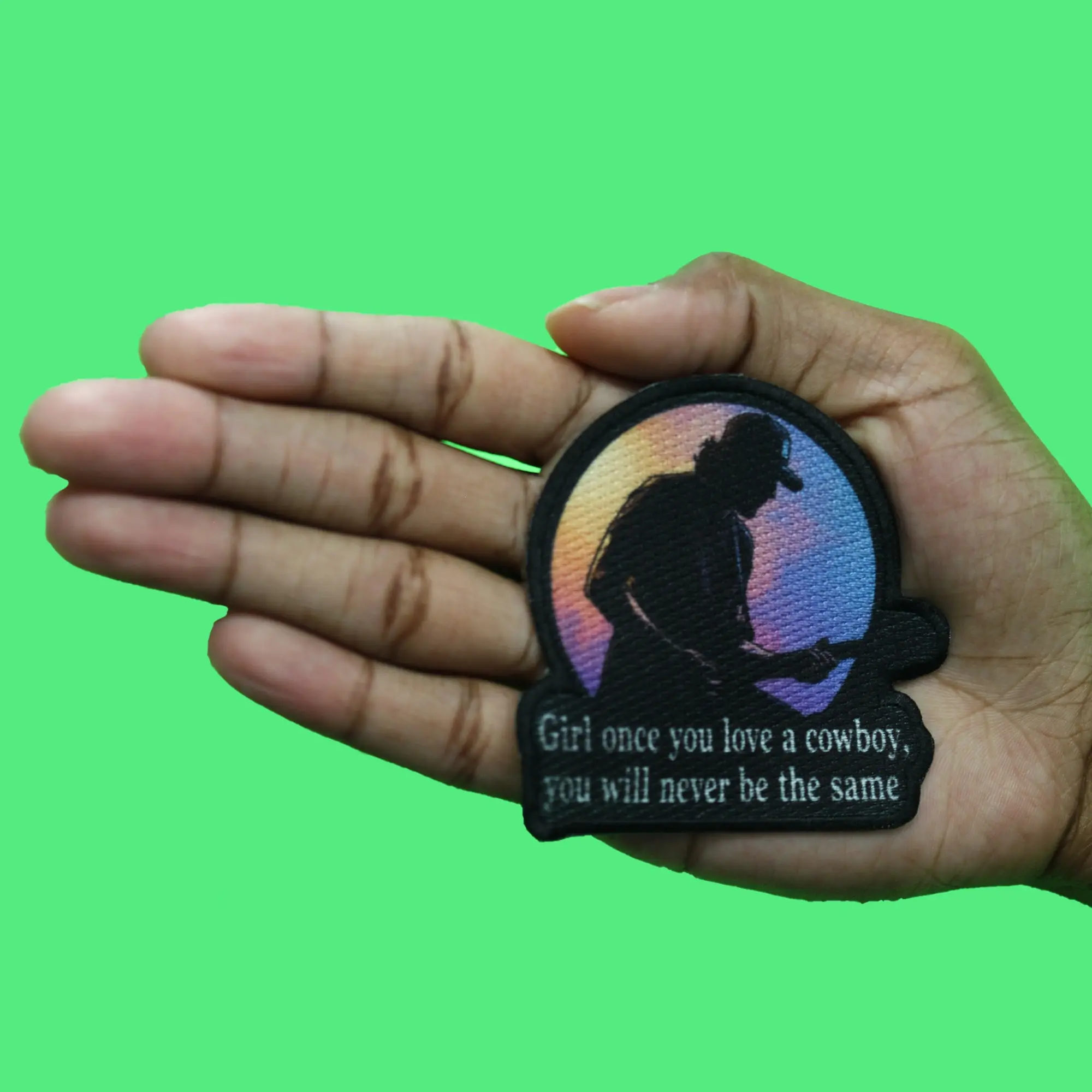 Love a Cowboy Patch Country Music Artist Sublimated Iron On - Image 2