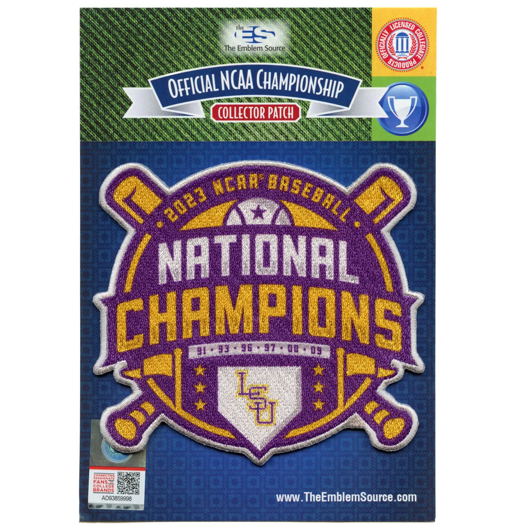 LSU Tigers 2023 Men's Baseball National Champions Patch - Image 2