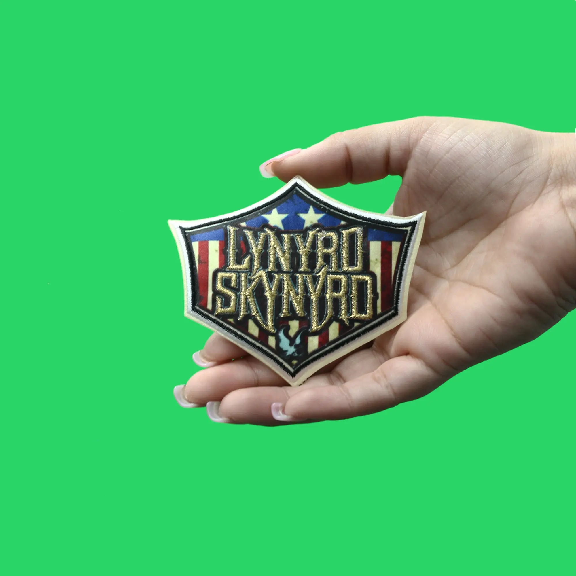 Lynyrd Skynyrd America Shield Patch Classic Rock Band Embroidered Iron On - Image 2
