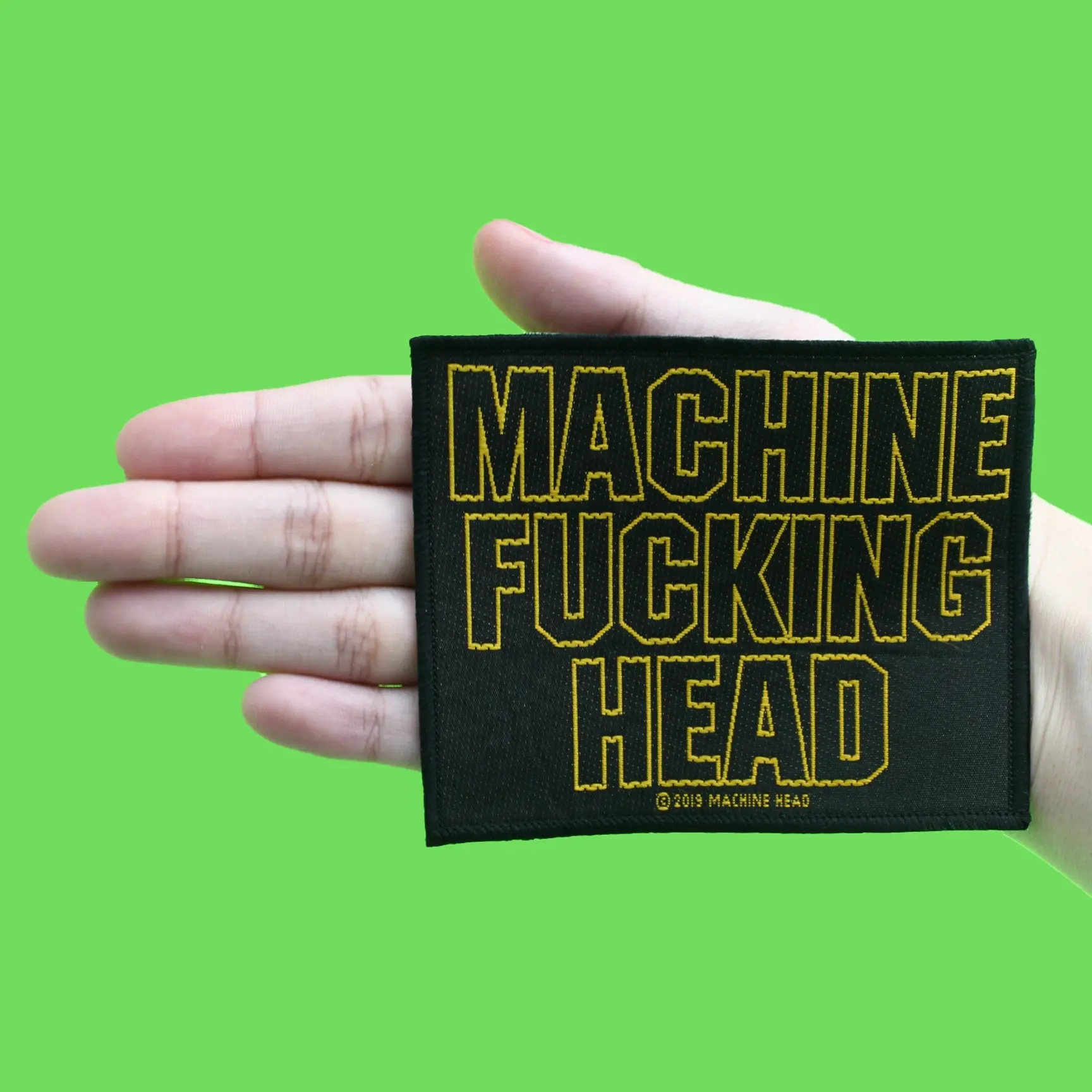 Machine Head Band Patch Machine Fu**ing Head Woven Sew On - Image 2
