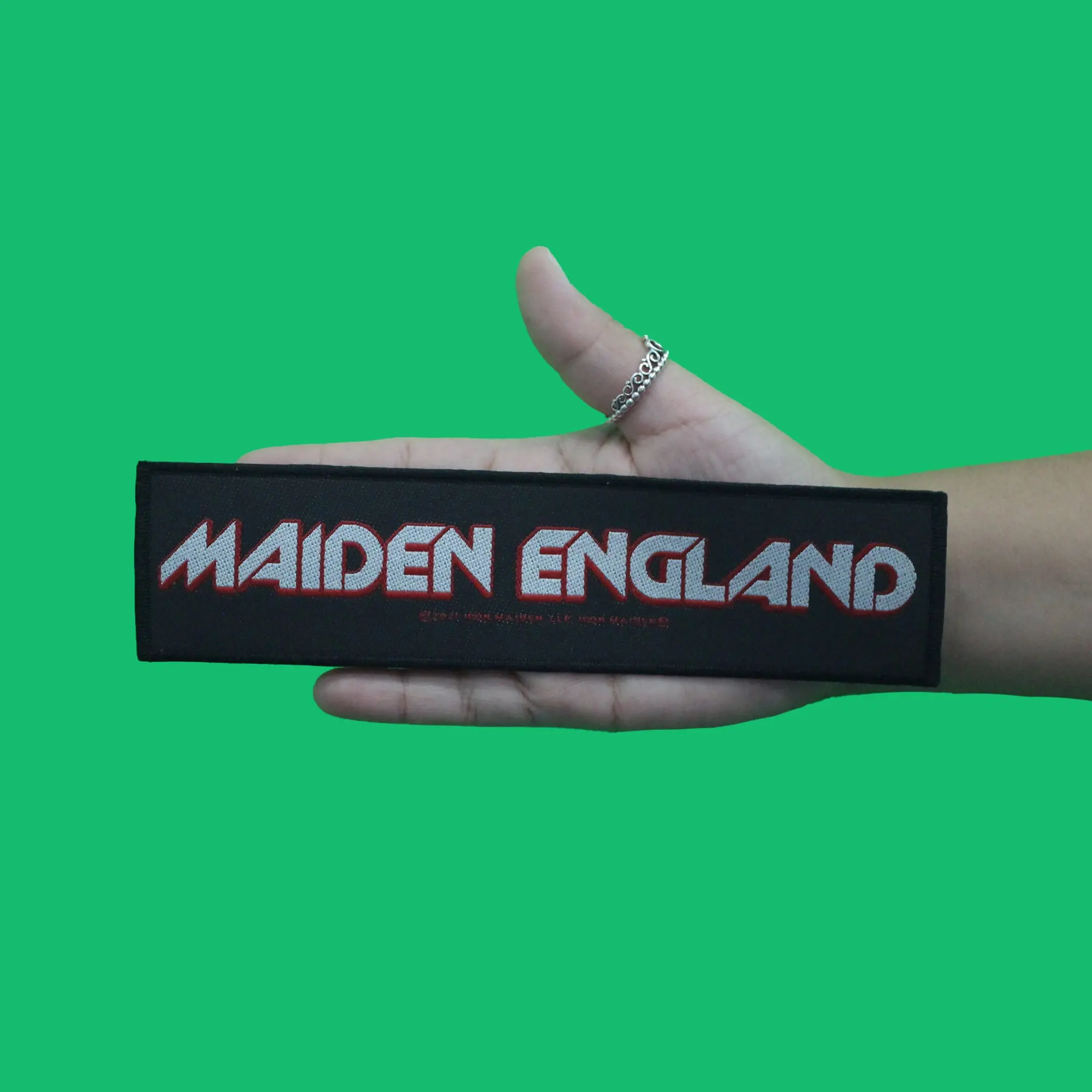 Maiden England Strip Patch Iron Maiden Metal Band Woven Sew On - Image 2