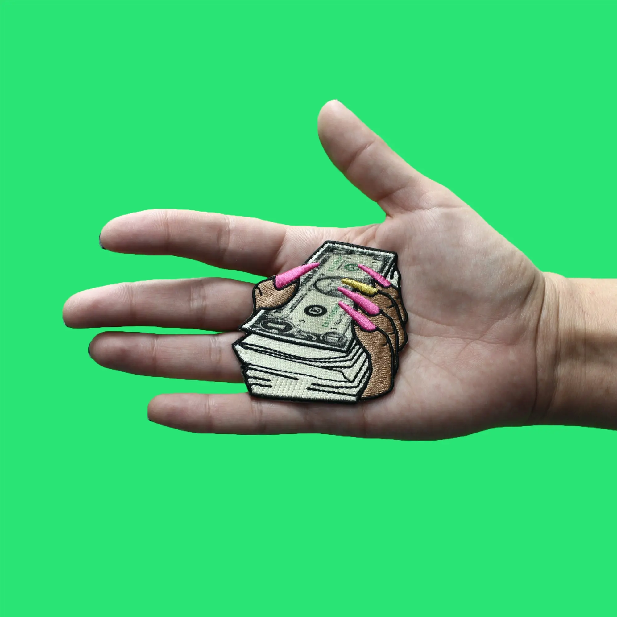 Make It Rain Money Patch Stripper Rap Culture Embroidered Iron On - Image 2