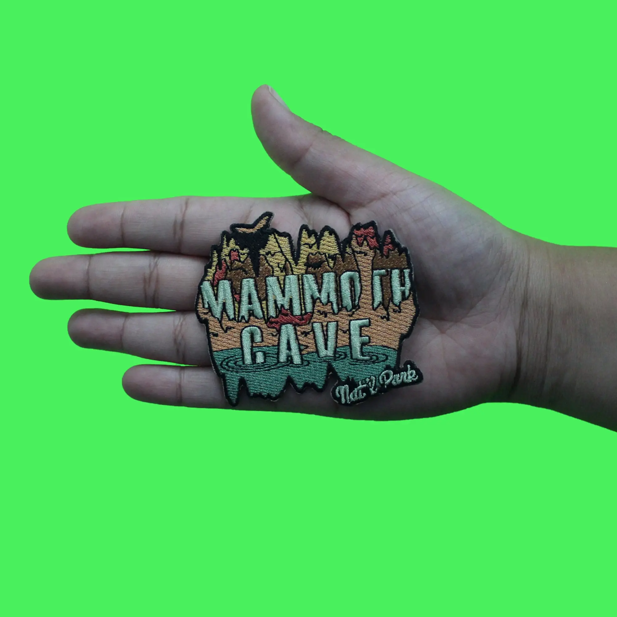 Mammoth Cave Cut Out Patch Kentucky National Park Embroidered Iron On - Image 3